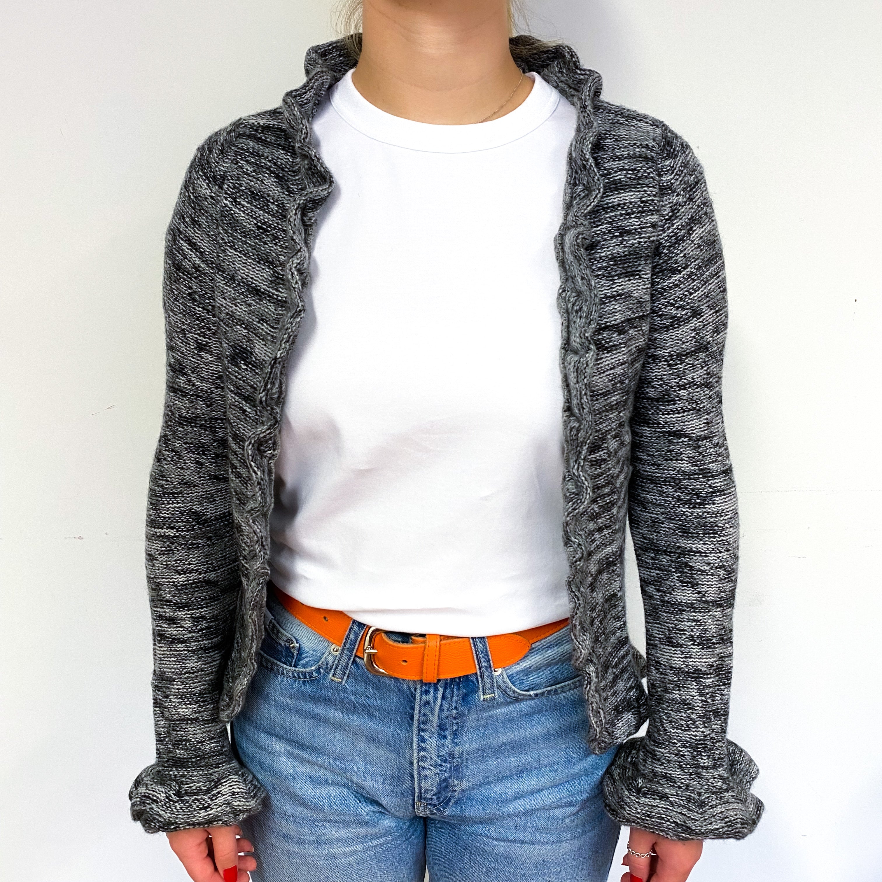 Designer Multi-Tone Grey Cardigan Small