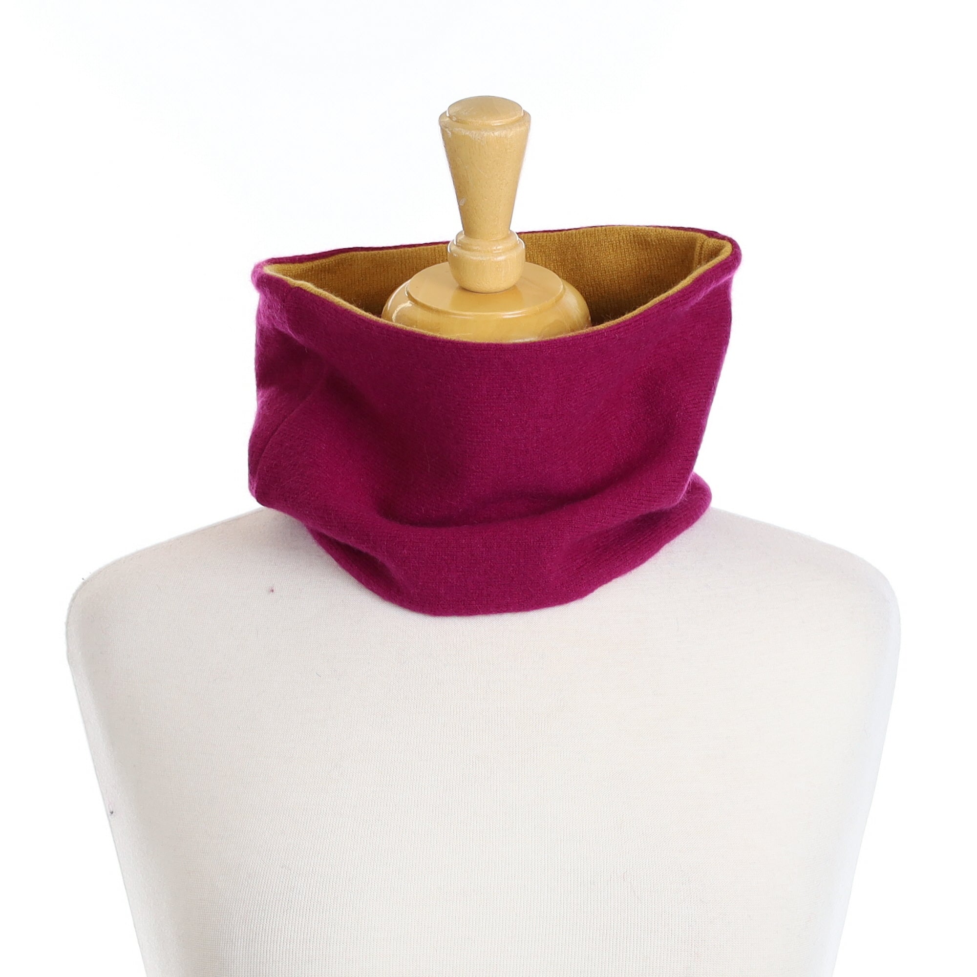 Mustard Yellow and Magenta Neck Warmer