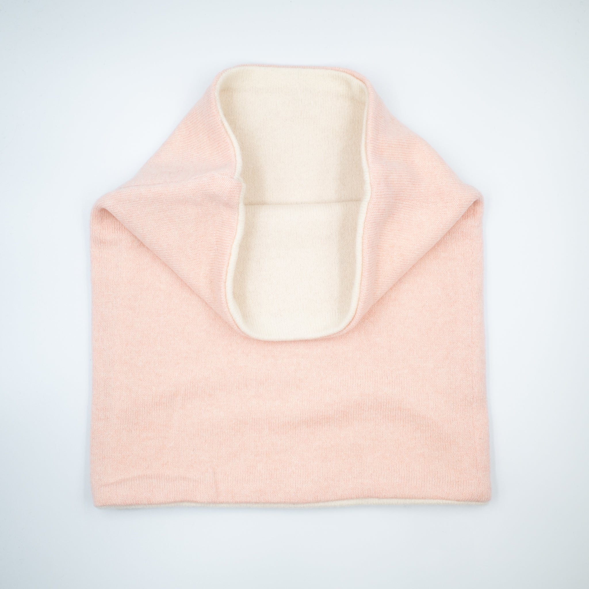 Blush Pink and Ivory Double Layered Snood