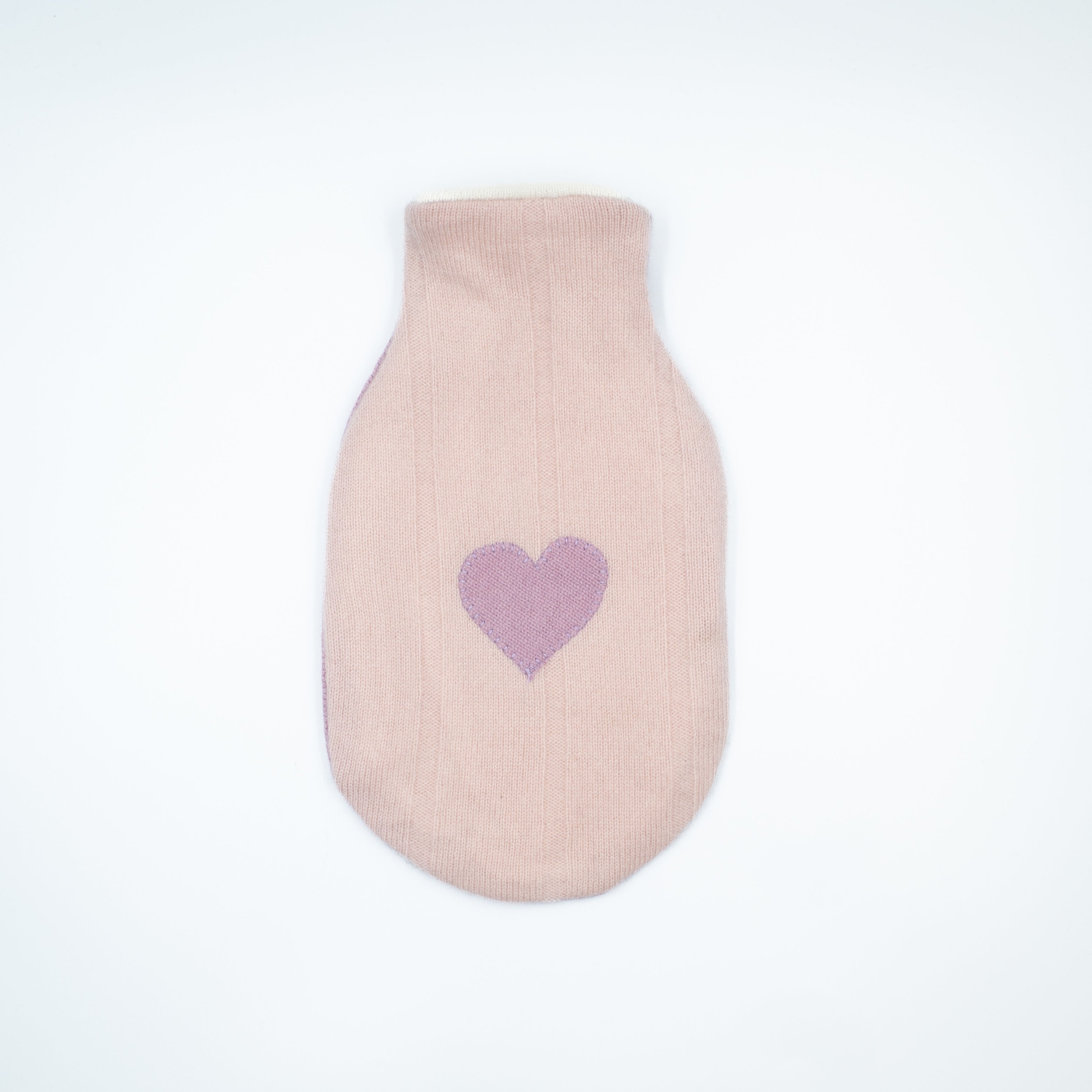 Baby Pink and Lilac Cashmere Small Hot Water Bottle