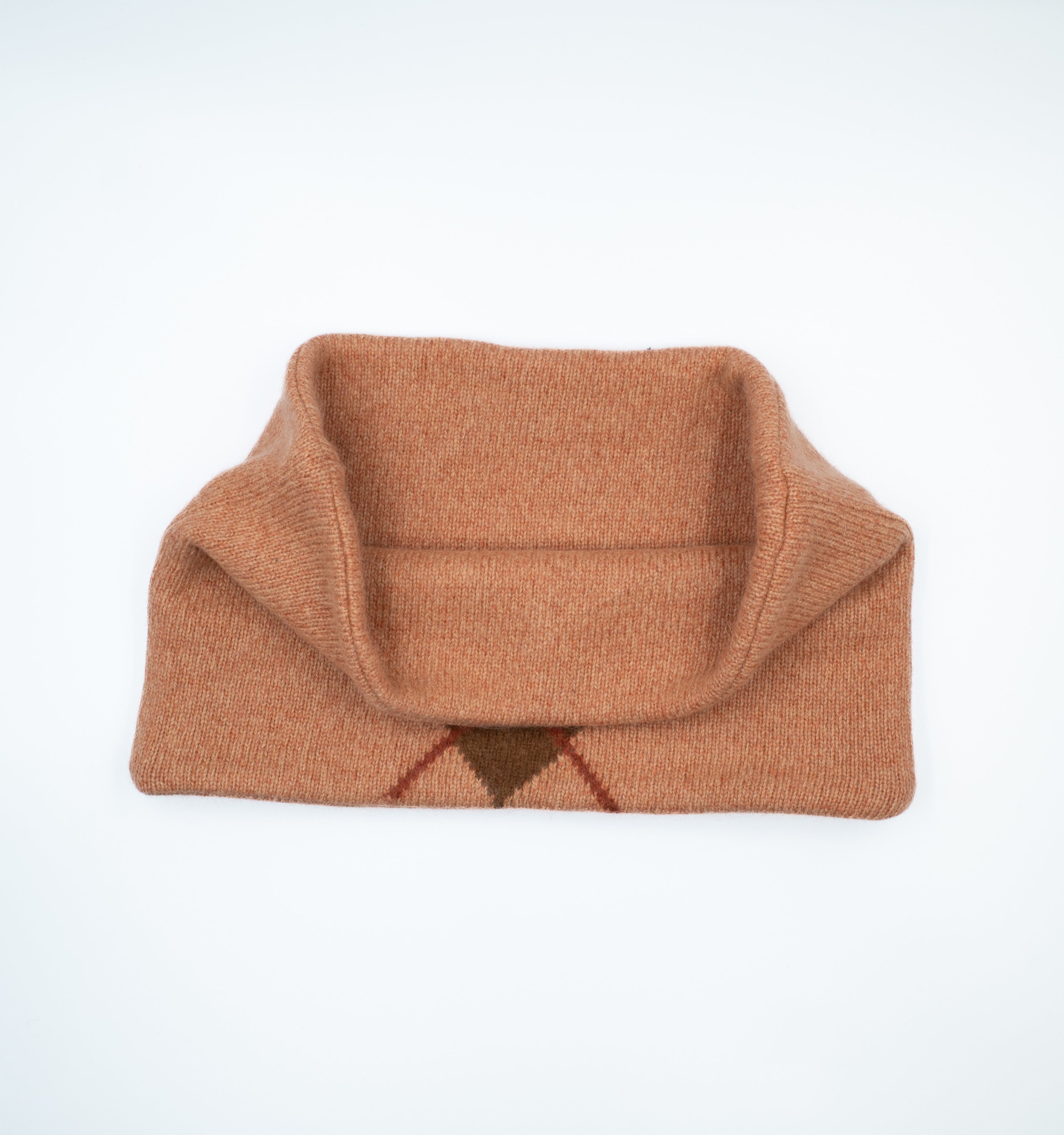 Soft Terracotta Marl Diamond Neck Warmer