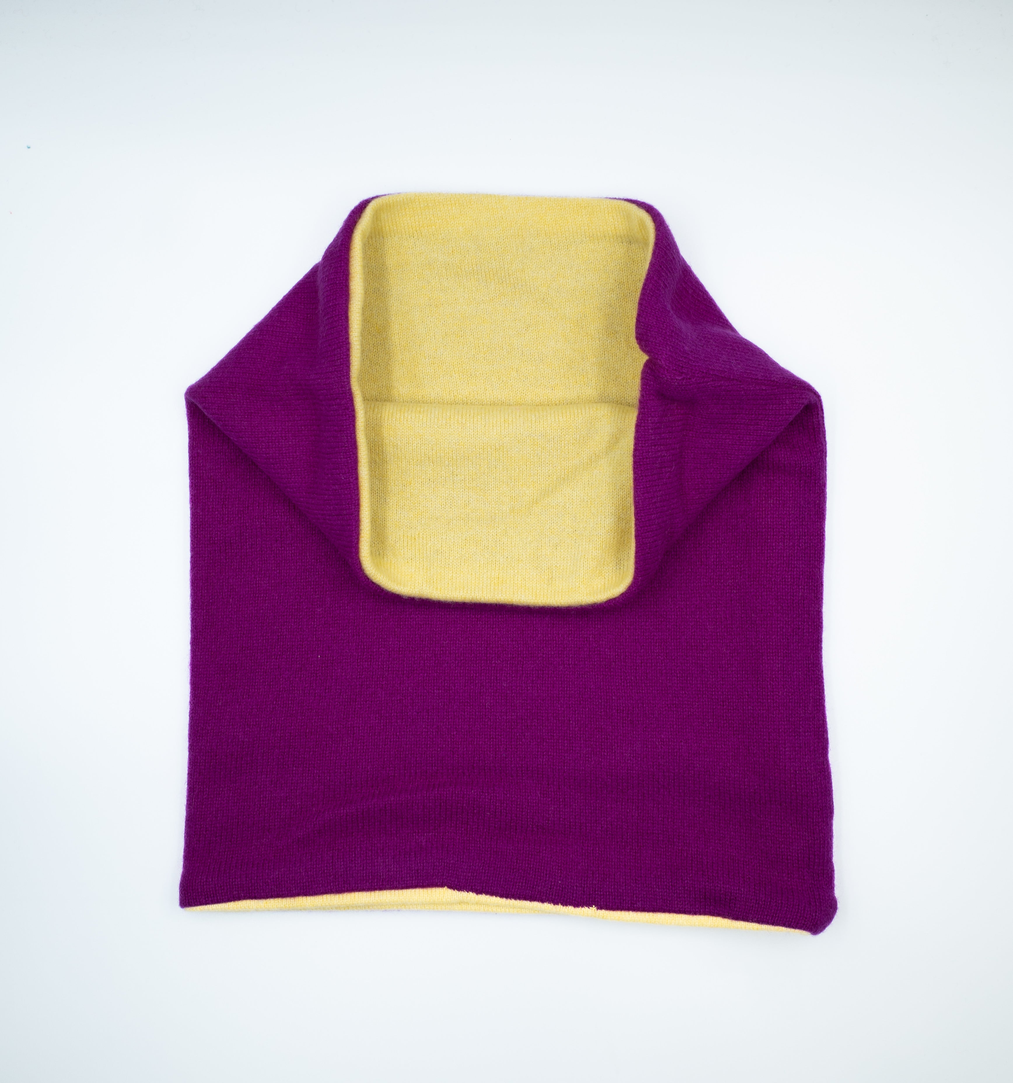 Magenta Purple and Yellow Luxury Double Layered Snood