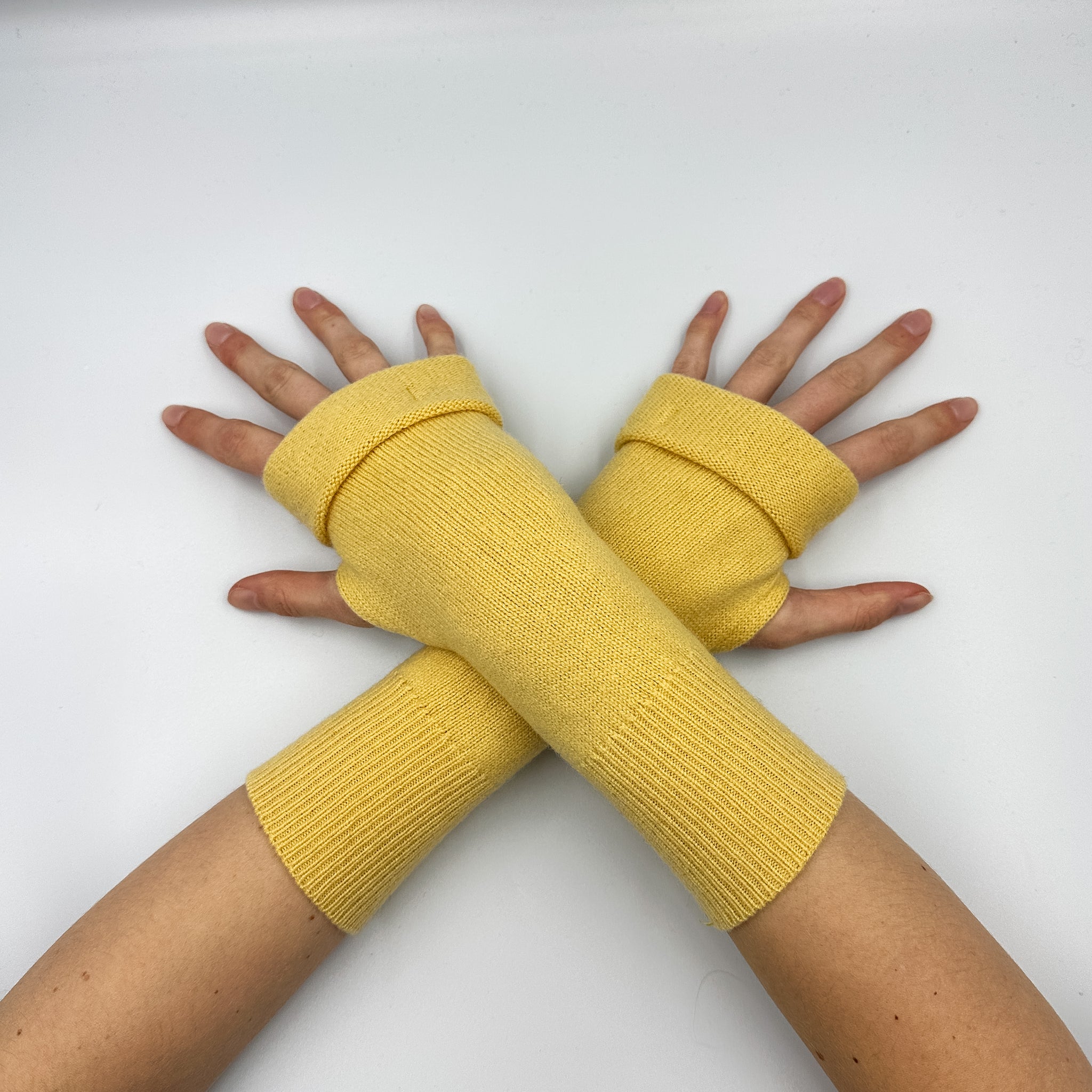 Sunshine Yellow Fingerless Gloves