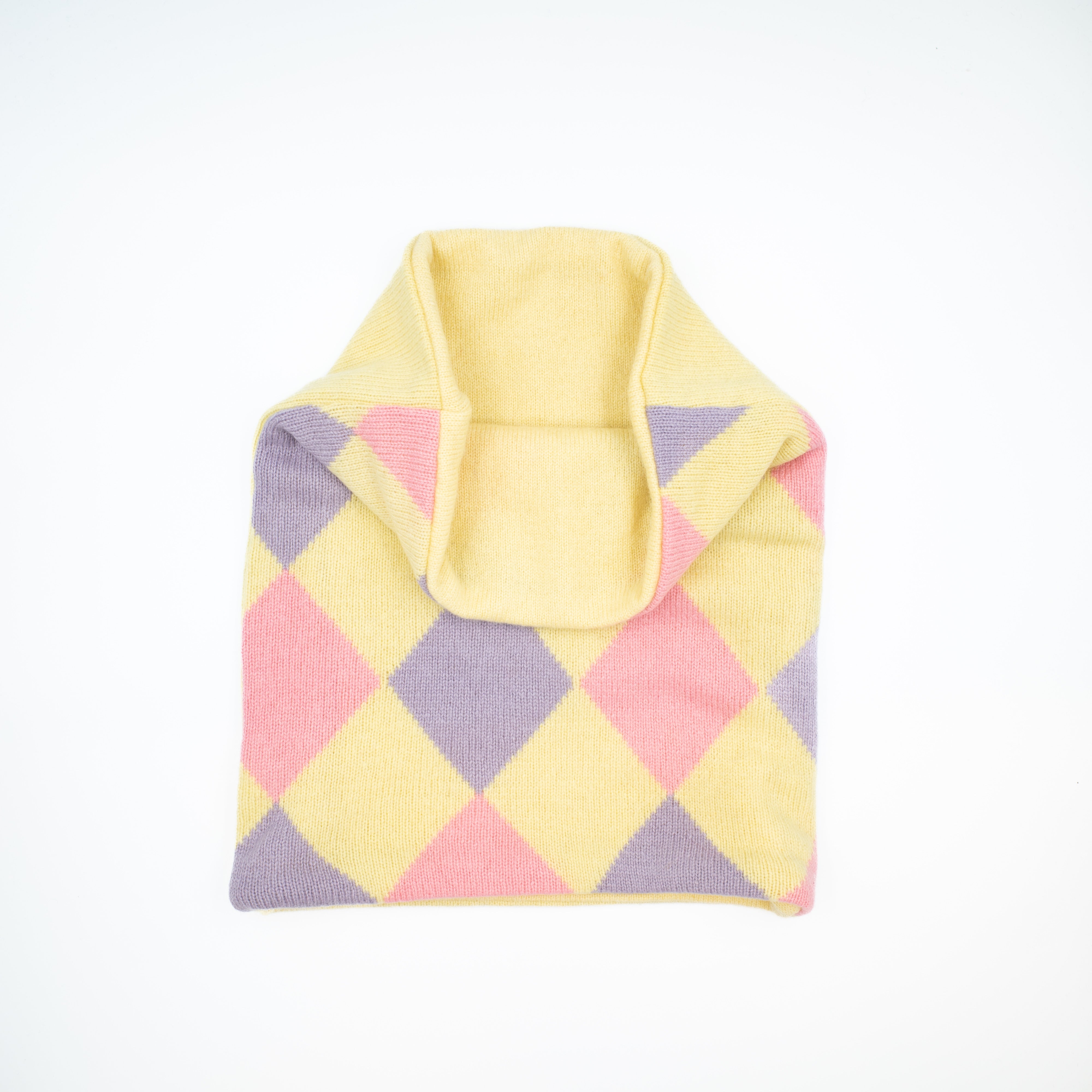 Yellow, Pink and Purple Diamond Luxury Double Layered Snood