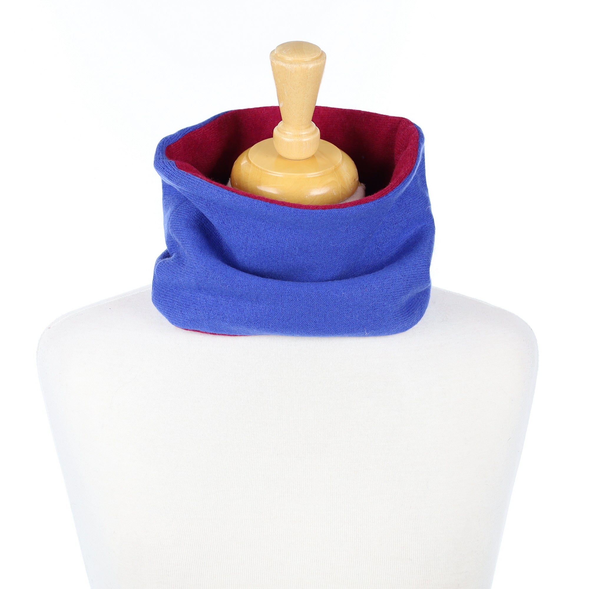 Cobalt and Deep Cherry Neck Warmer