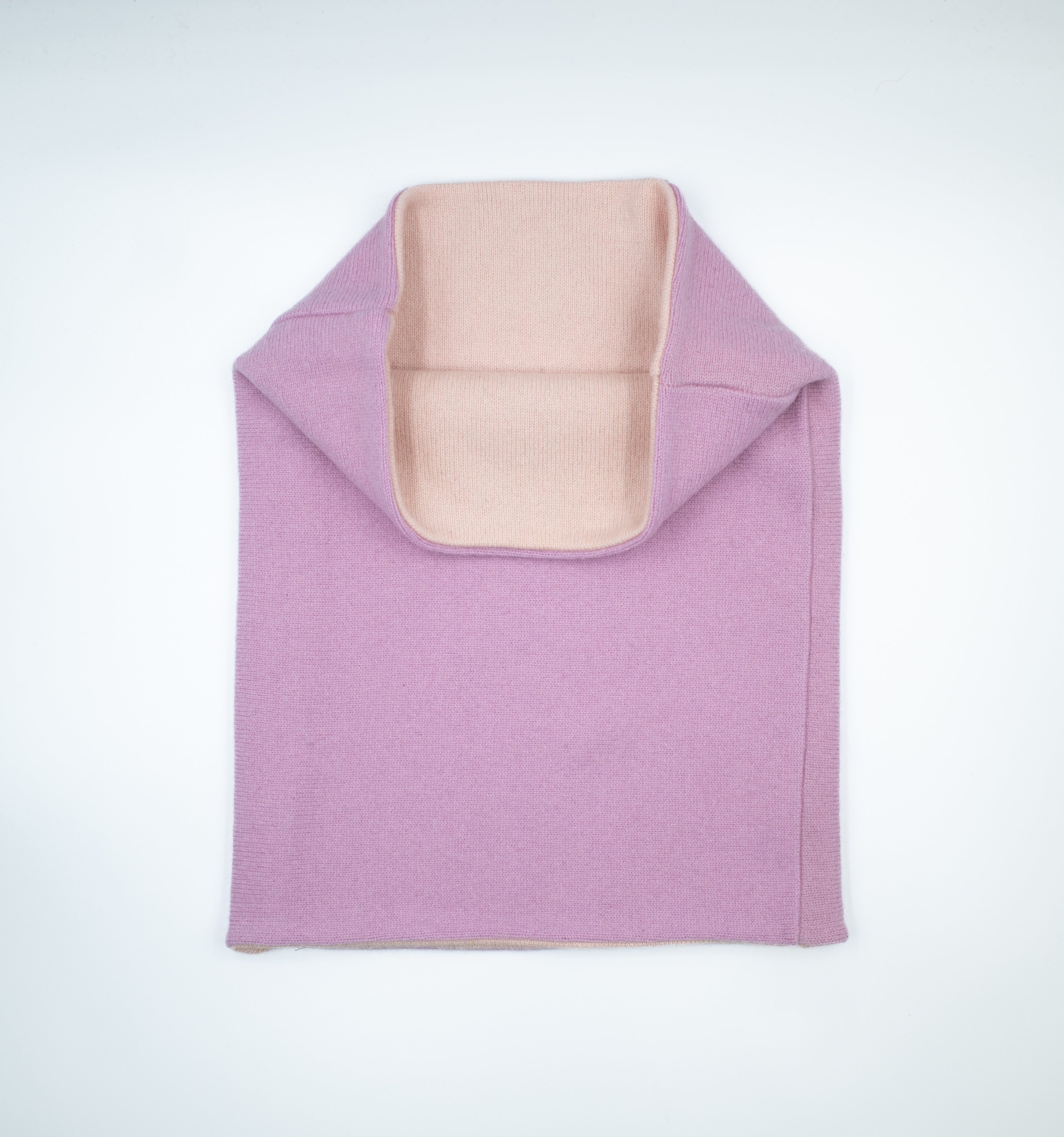 Pale Mauve and Pale Oyster Pink Luxury Double Layered Snood