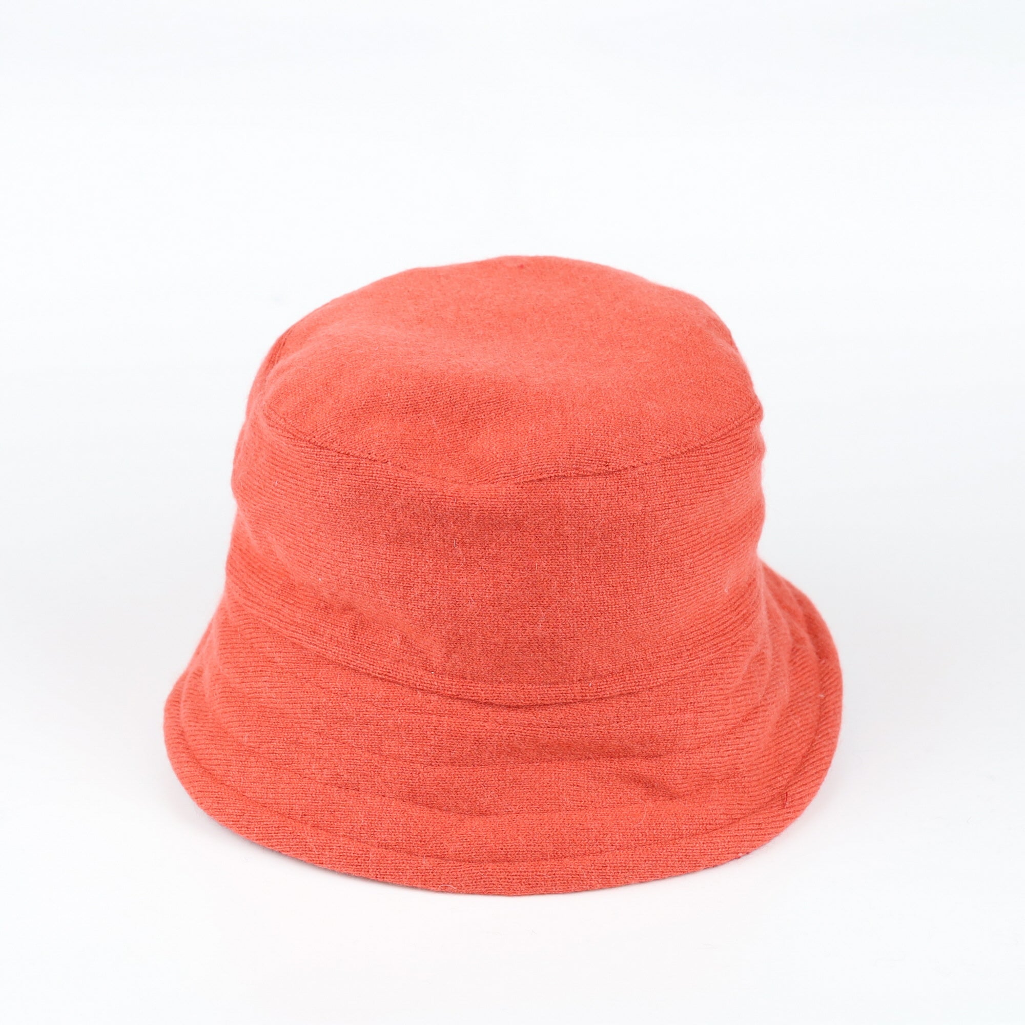 Pumpkin Orange Reversible Cashmere Bucket Hat Medium