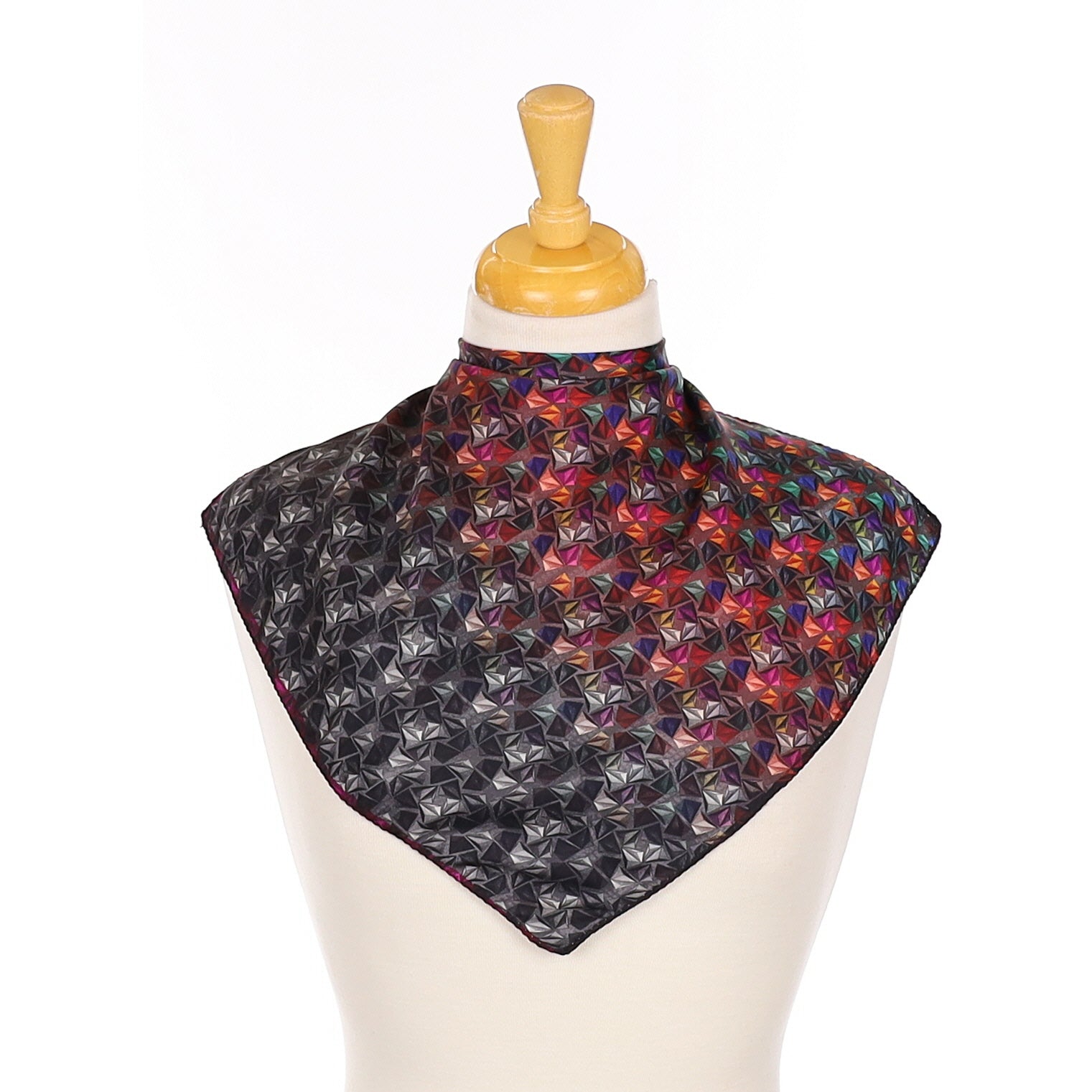 Lisa King Multi Coloured Silk Pocket Square