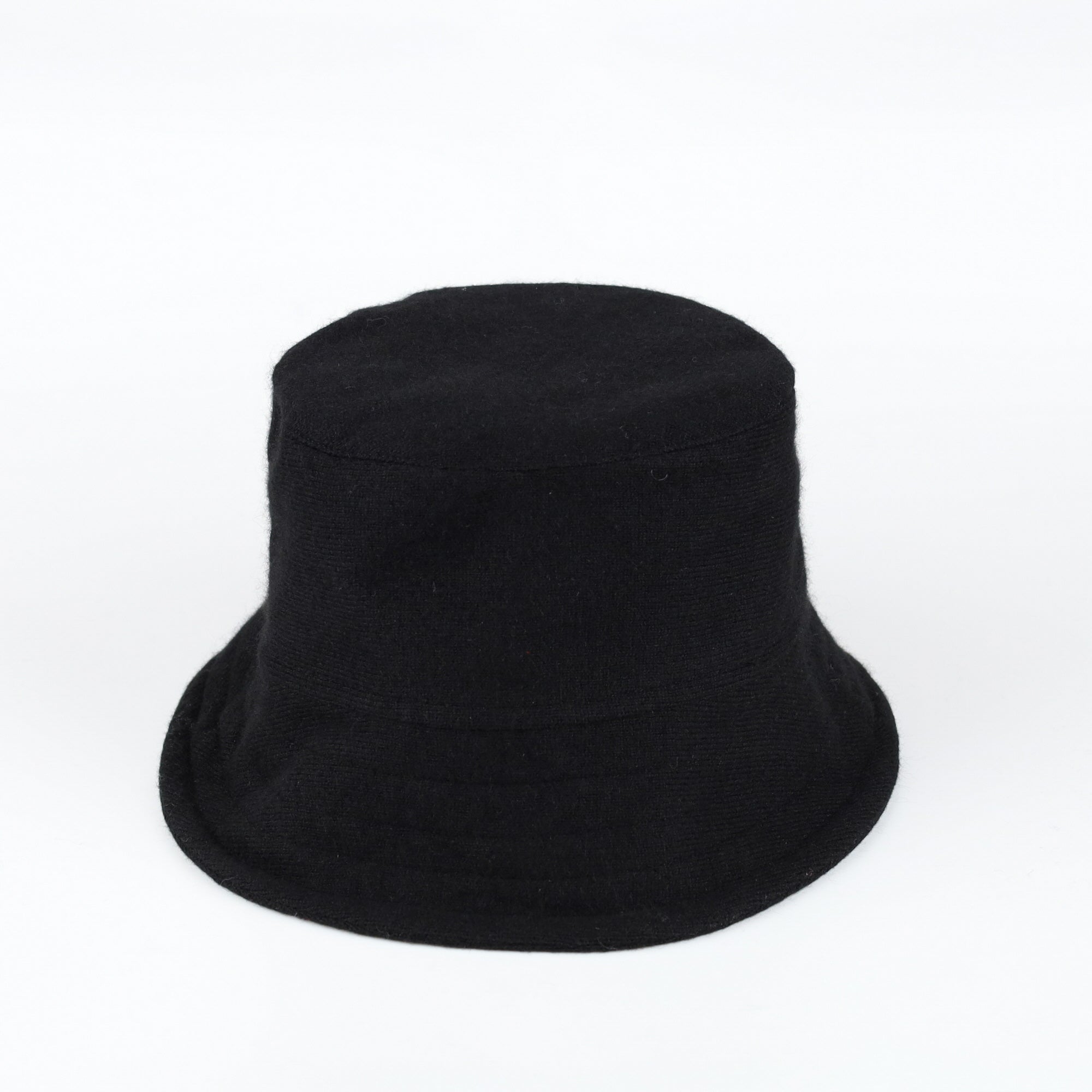 Black Reversible Cashmere Bucket Hat Large