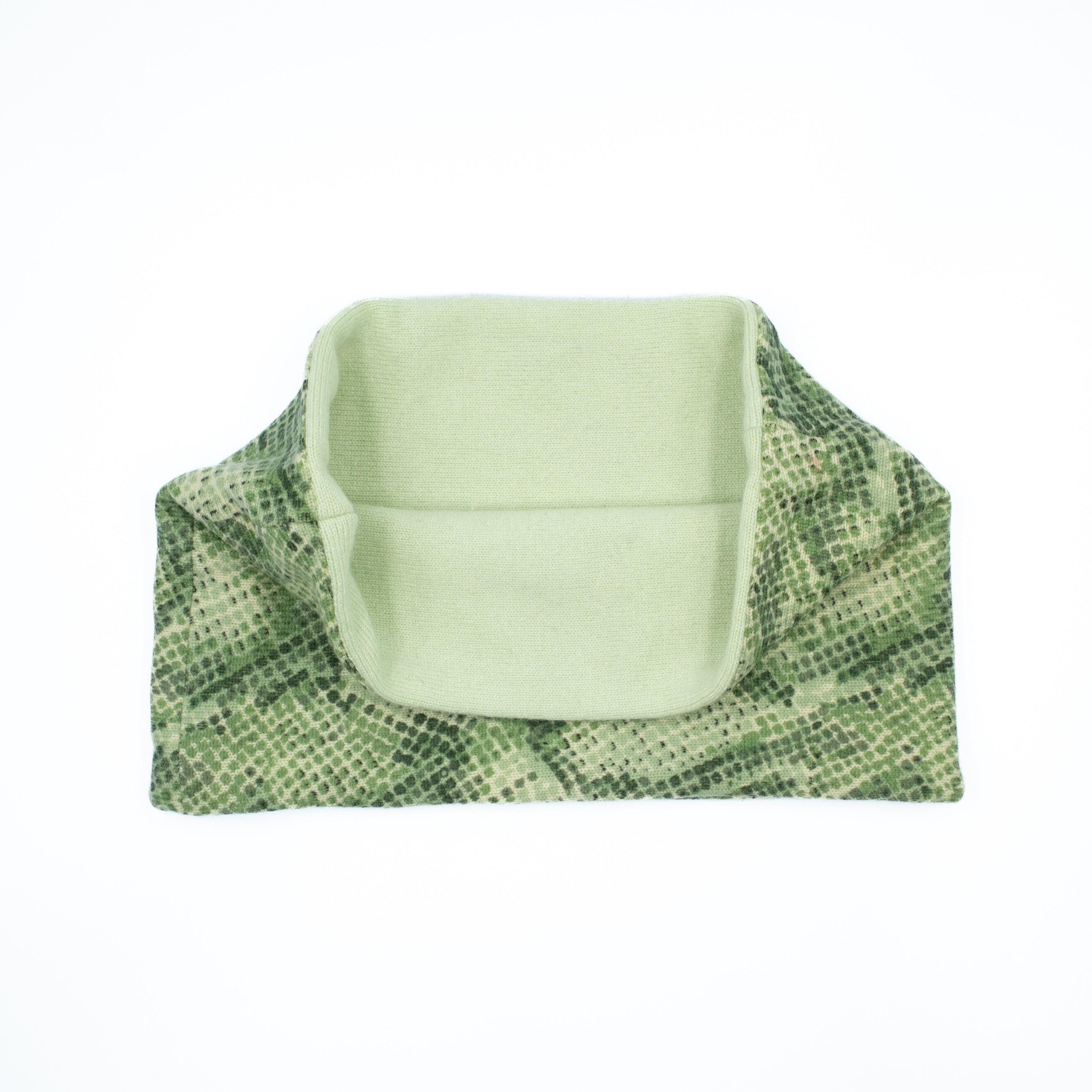 Green Snake Skin Print Neck Warmer