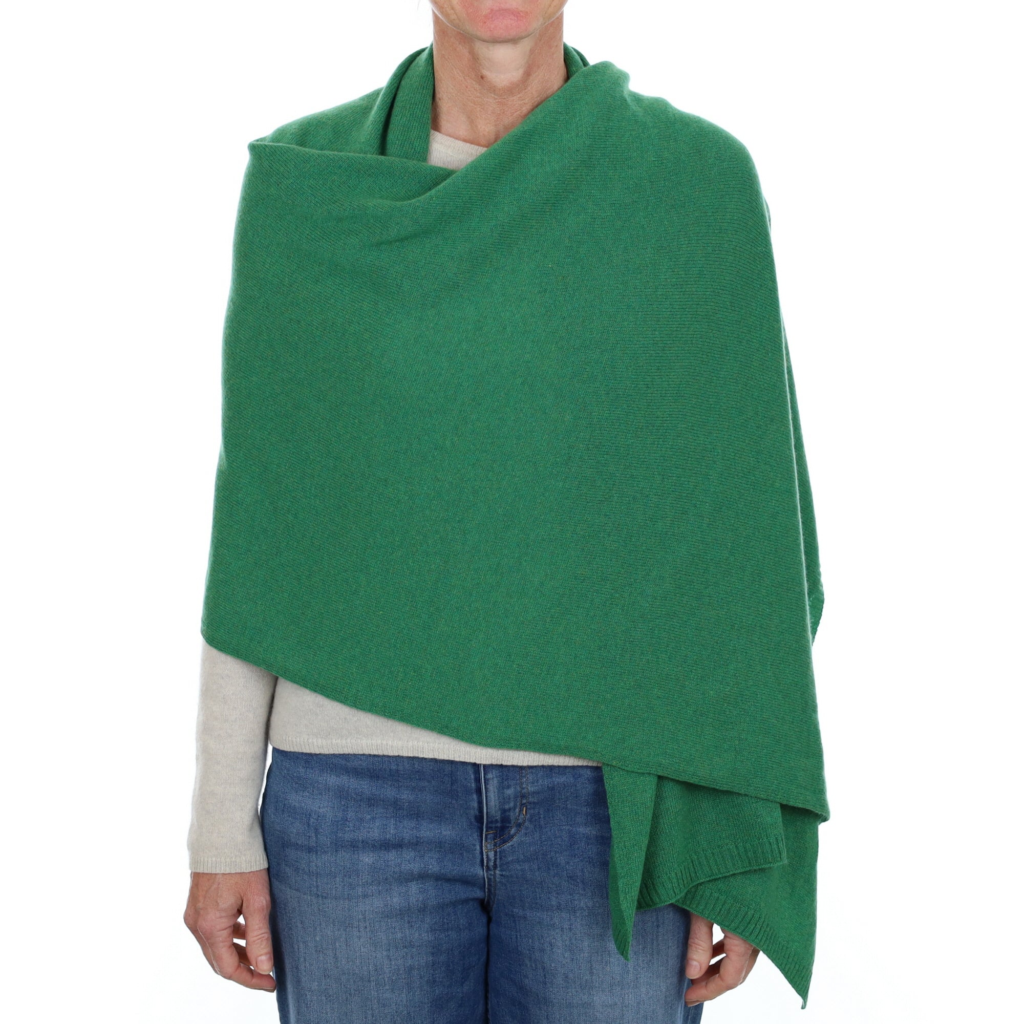 Brand New Shamrock Green Recycled Cashmere Wrap