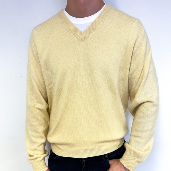 Pale yellow cashmere on sale sweater