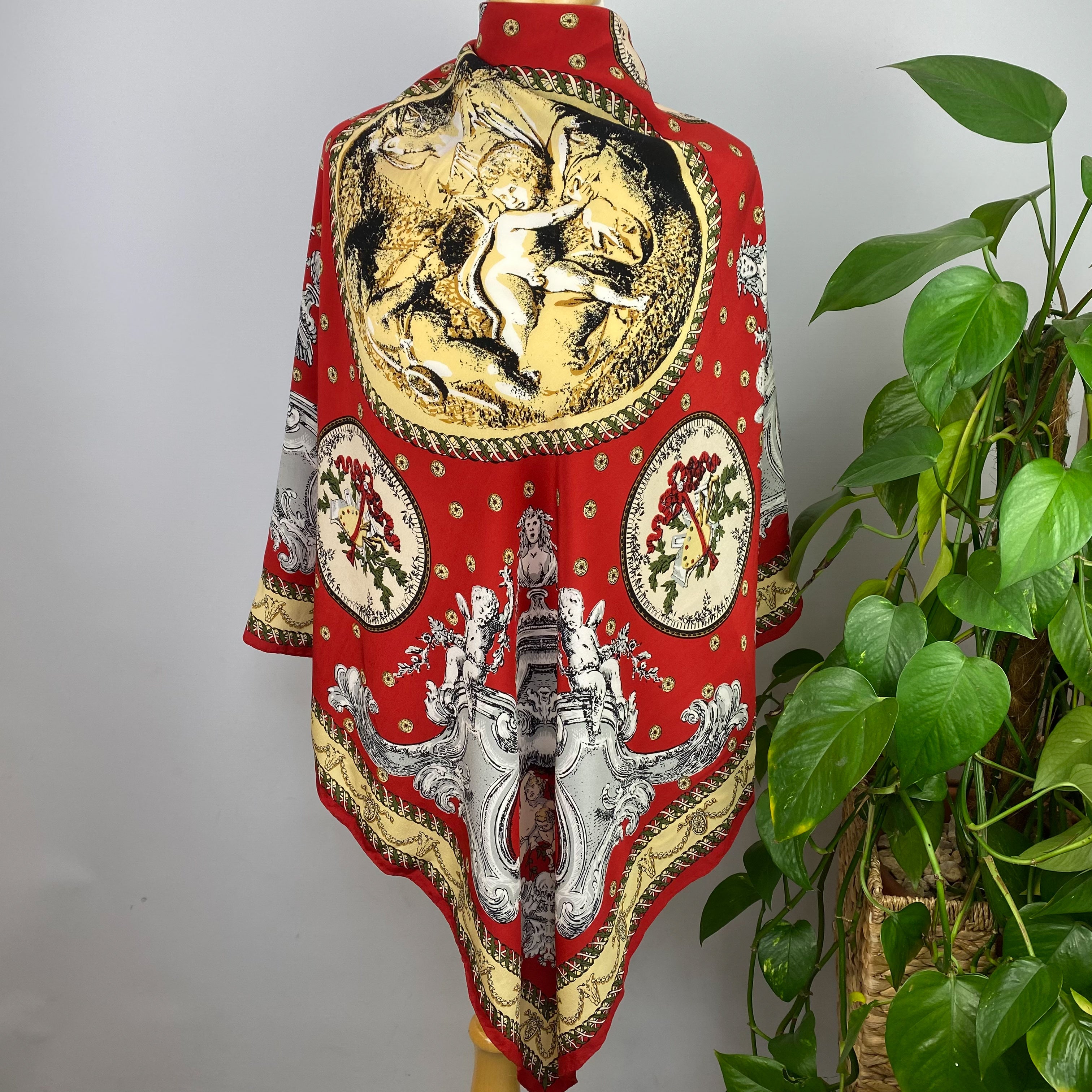 English Eccentric Designer Silk Scarf