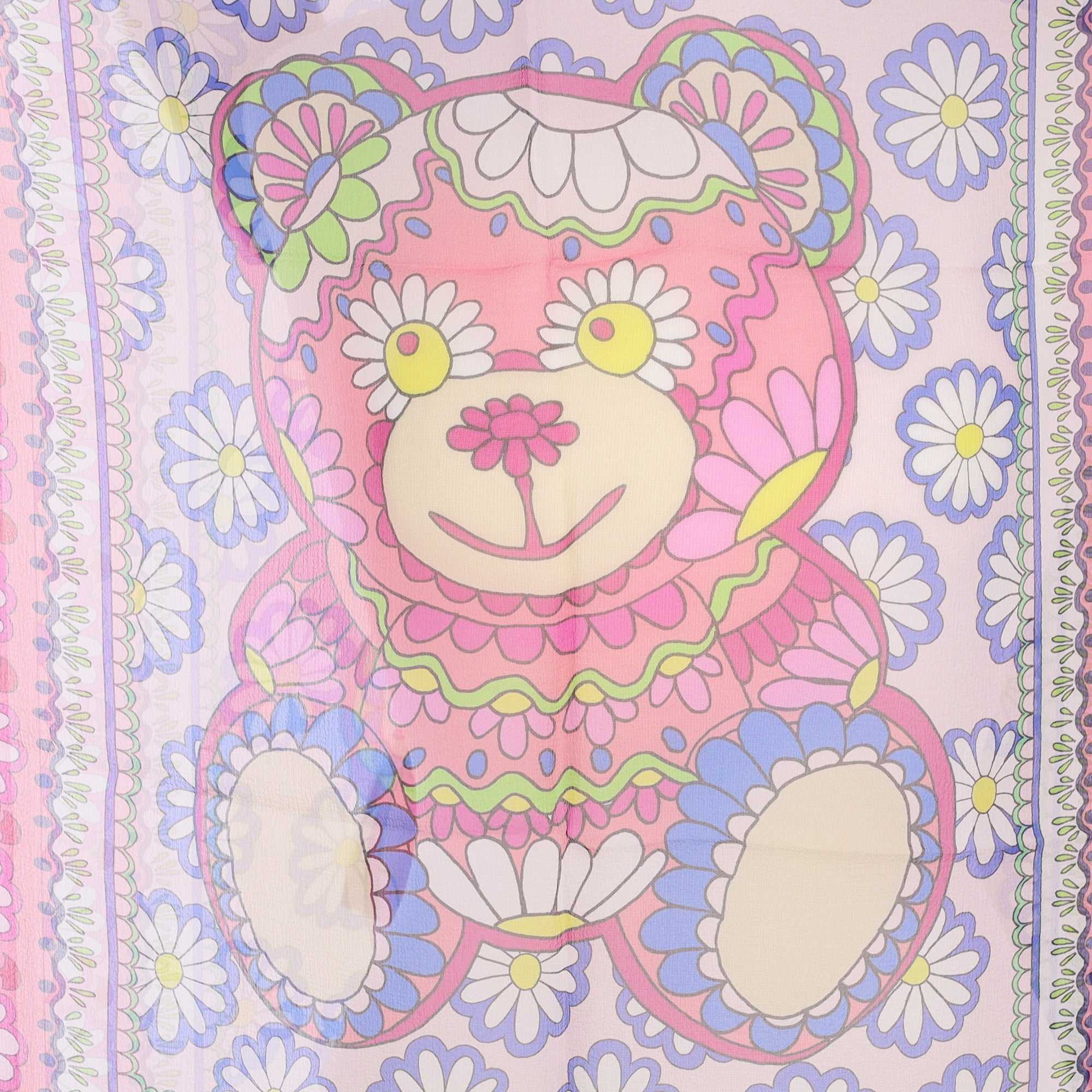 Brand New Moschino Teddy Design Silk Scarf