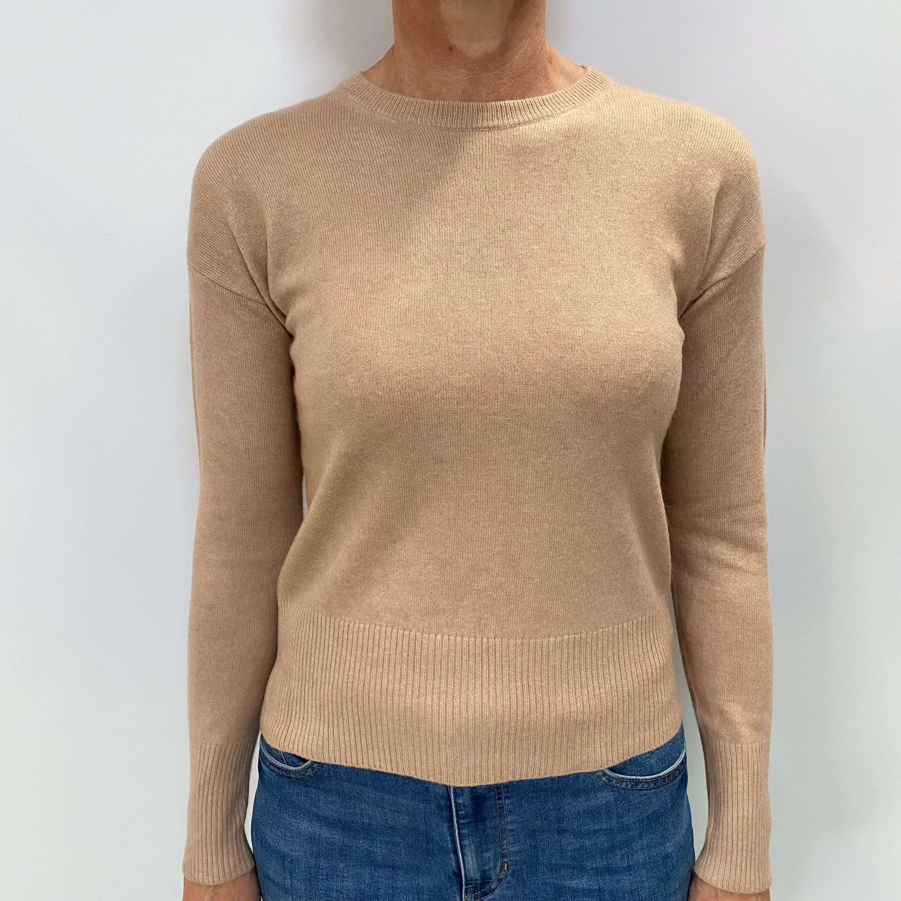 Nude Pink Cashmere Crew Neck Jumper Small