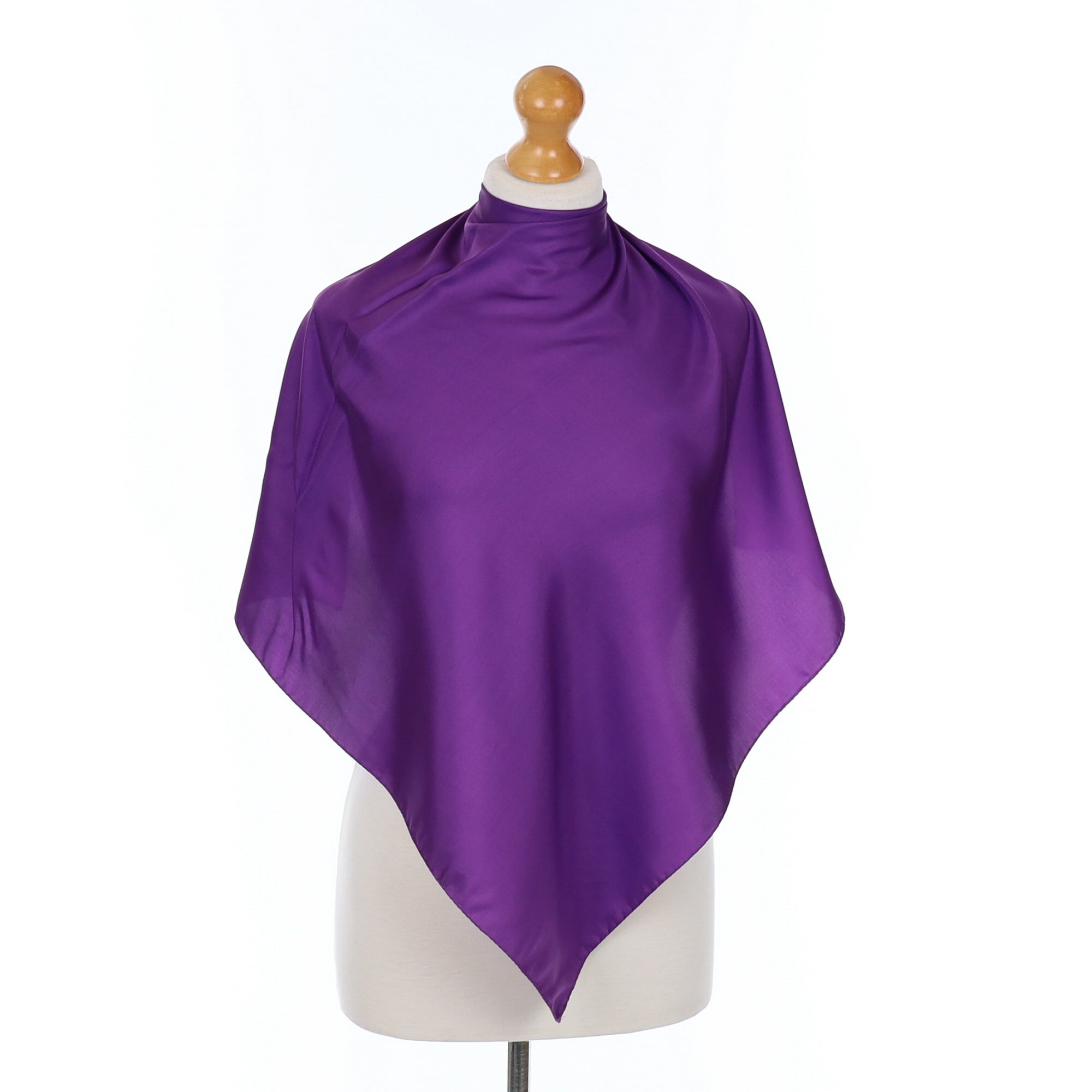 Vibrant Purple Plain Silk Scarf