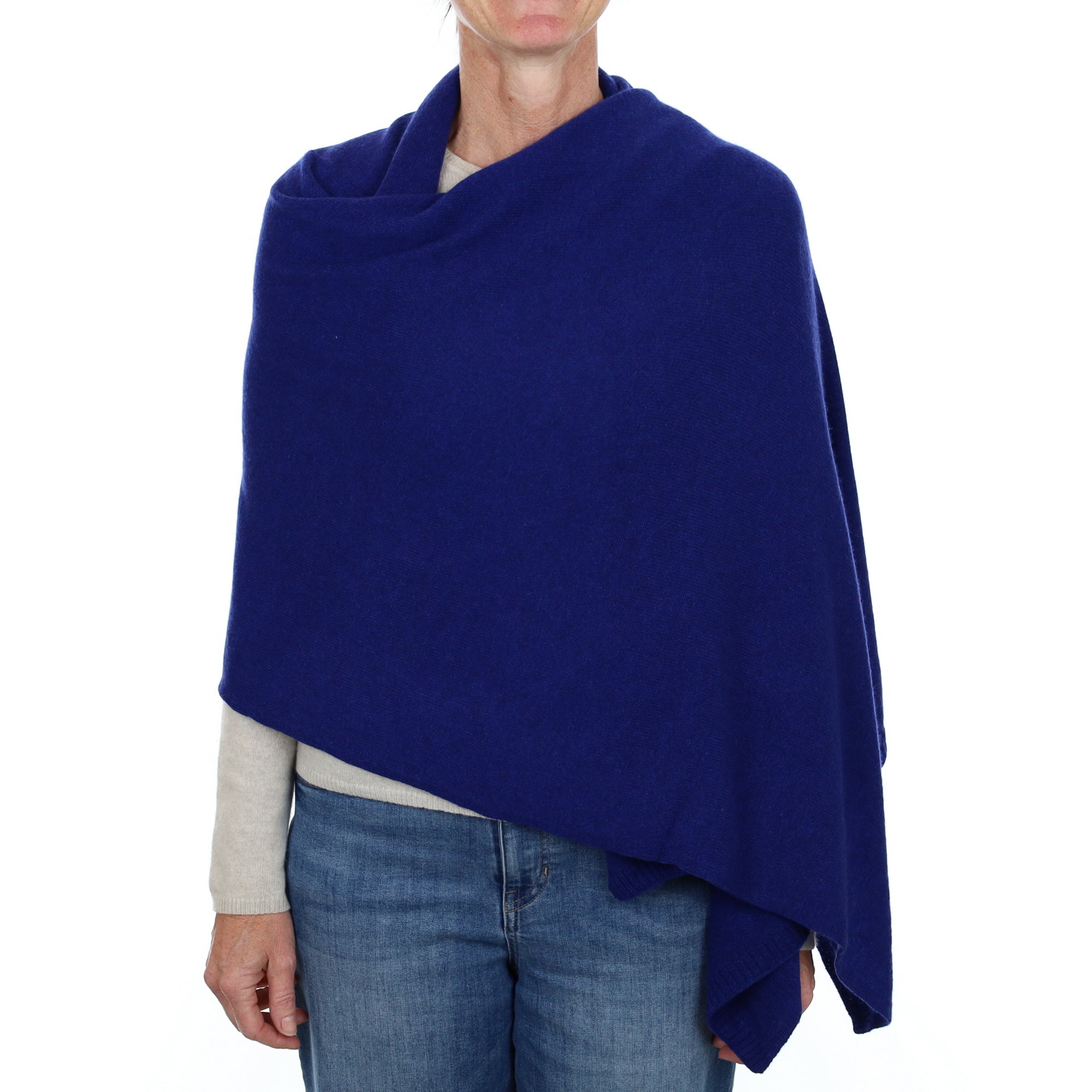 Brand New Lapis Blue Recycled Cashmere Wrap