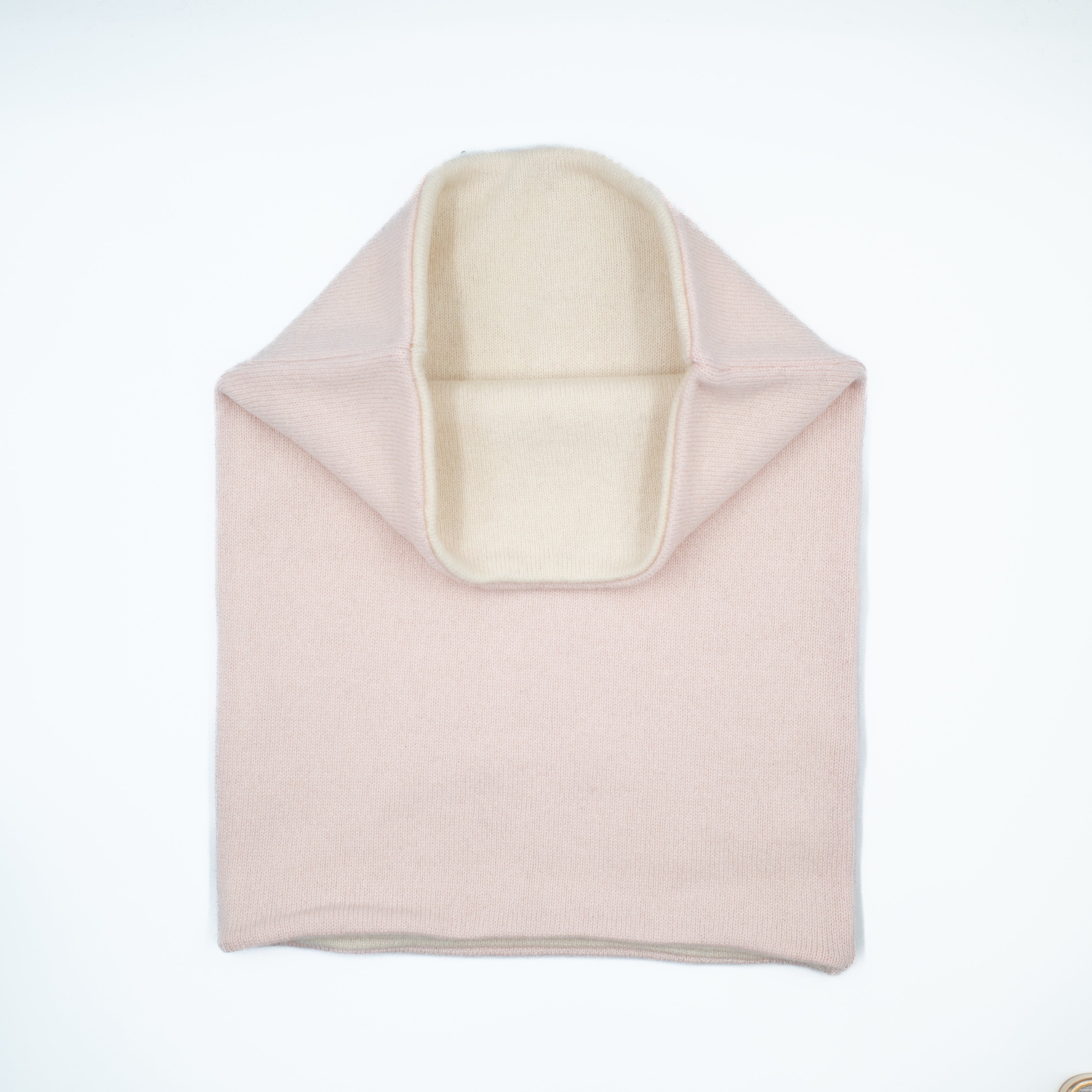 Baby Pink and Cream Double Layered Snood