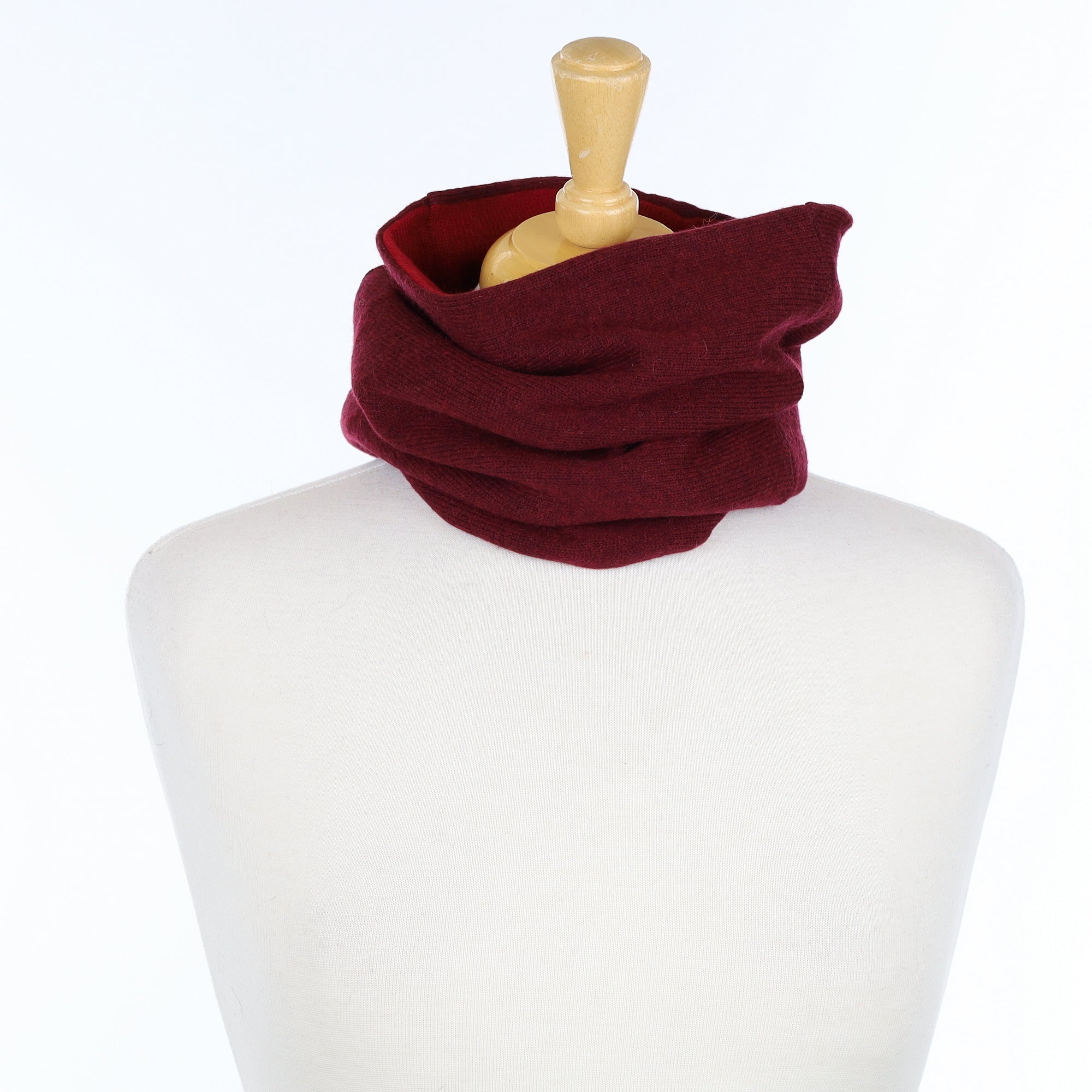 Burgundy and Plum Purple Luxury Double Layered Snood