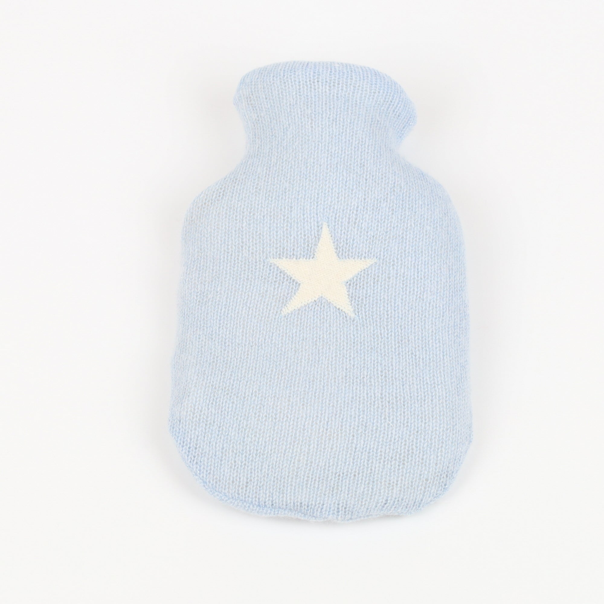 Ice Blue Sparkly Small Cashmere Hot Water Bottle