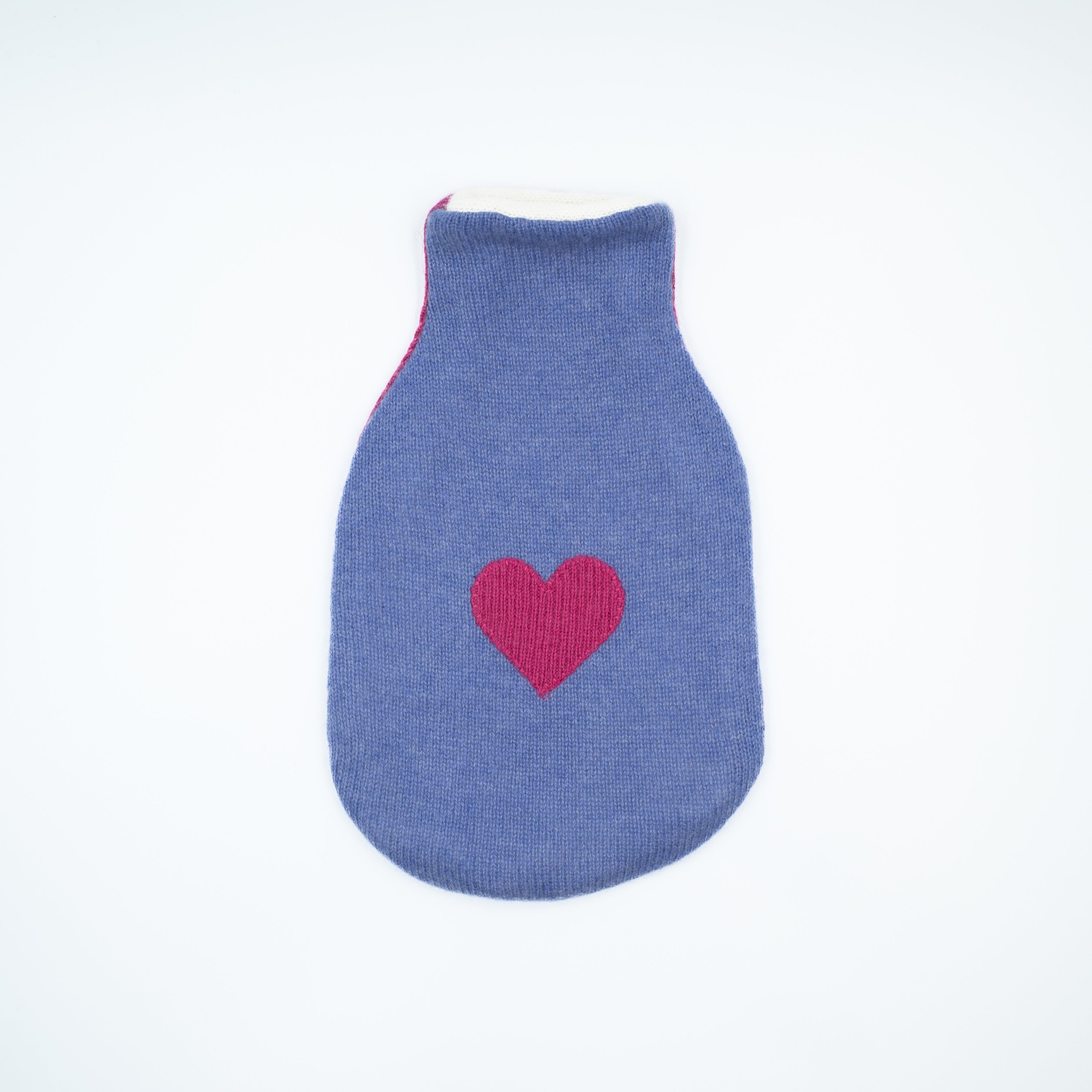 Bluebell Purple and Cherry Pink Cashmere Small Hot Water Bottle