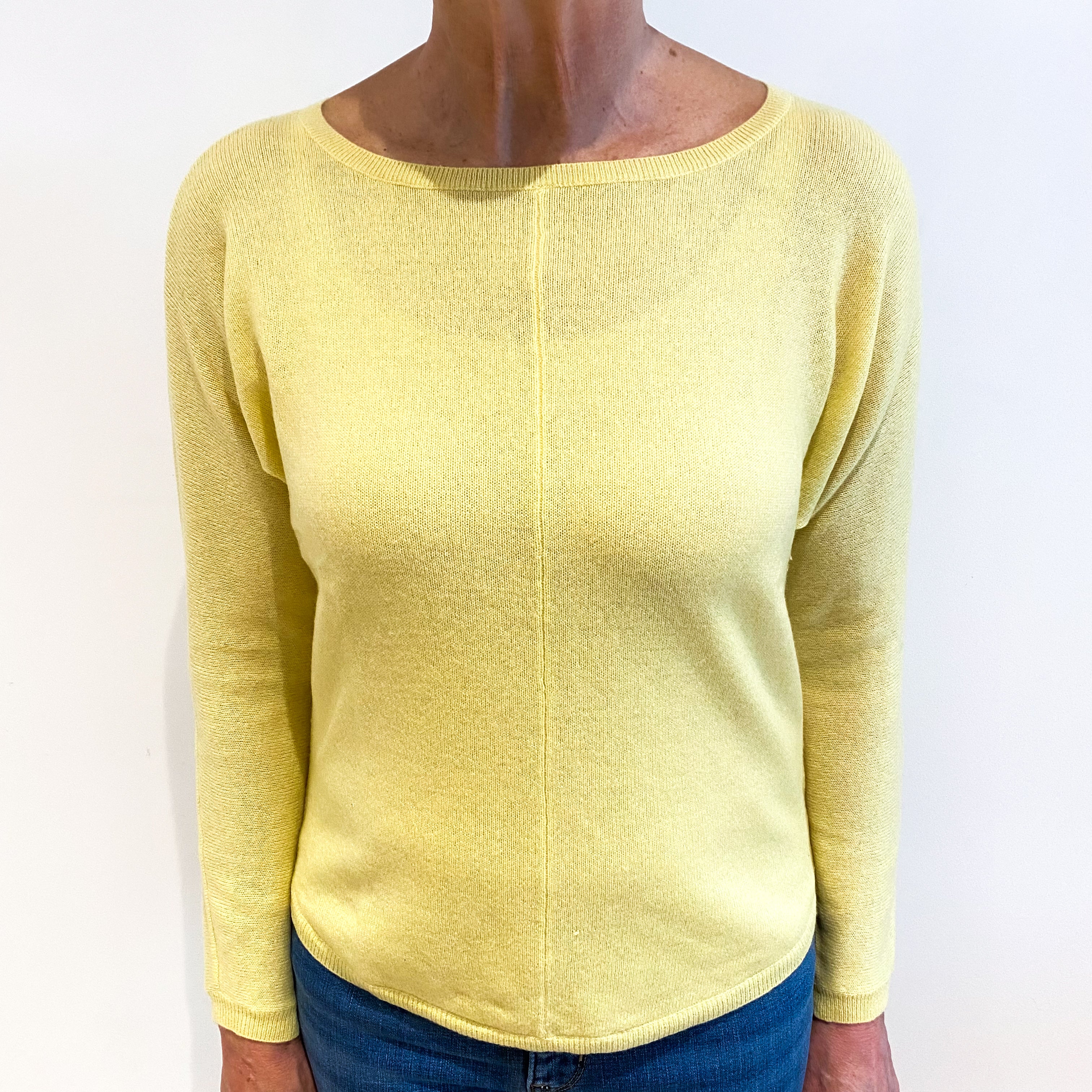 Lemon Batwing Slouchy Crew Neck Jumper Medium