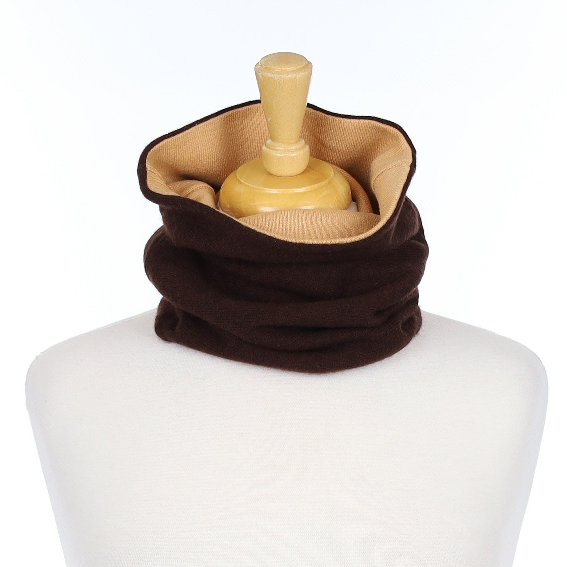 Brown and Caramel Luxury Double Layered Snood