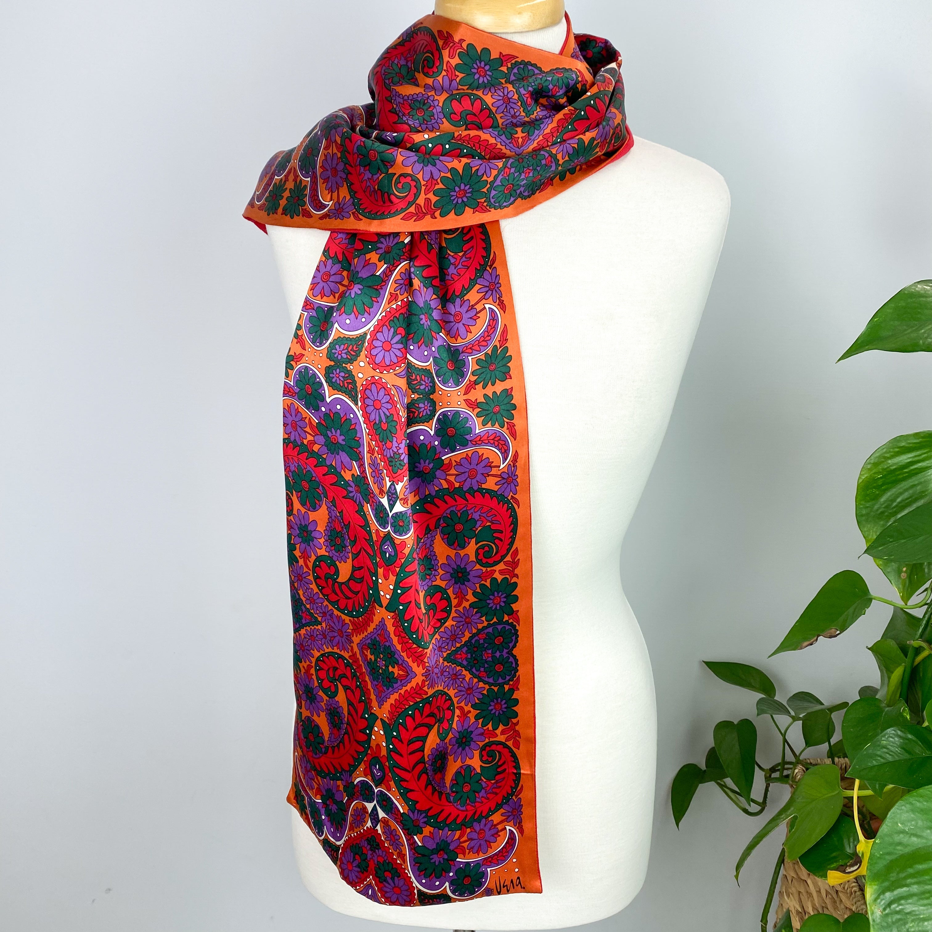 Vera Neumann Long Silk Scarf