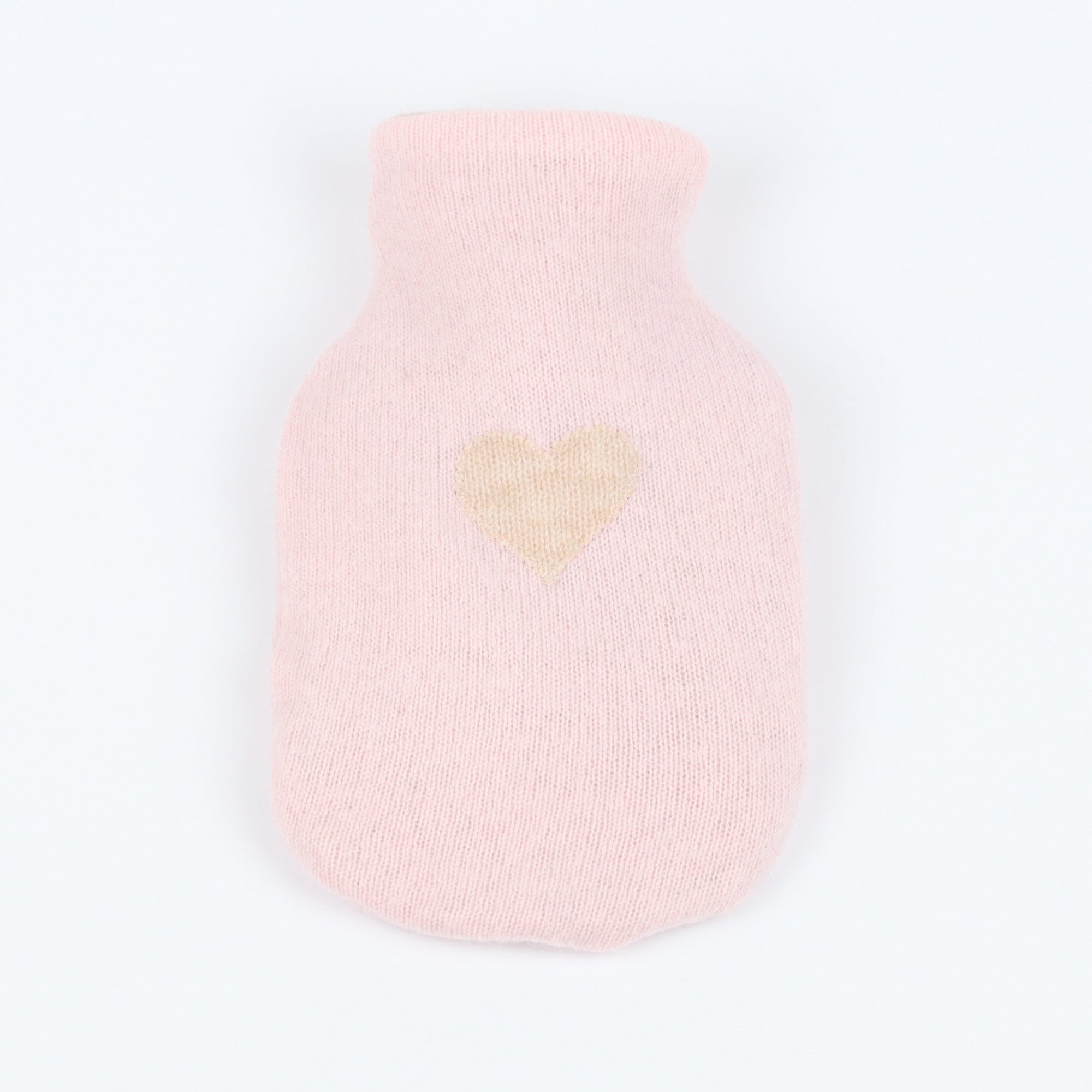 Ice Pink and Beige Small Cashmere Hot Water Bottle