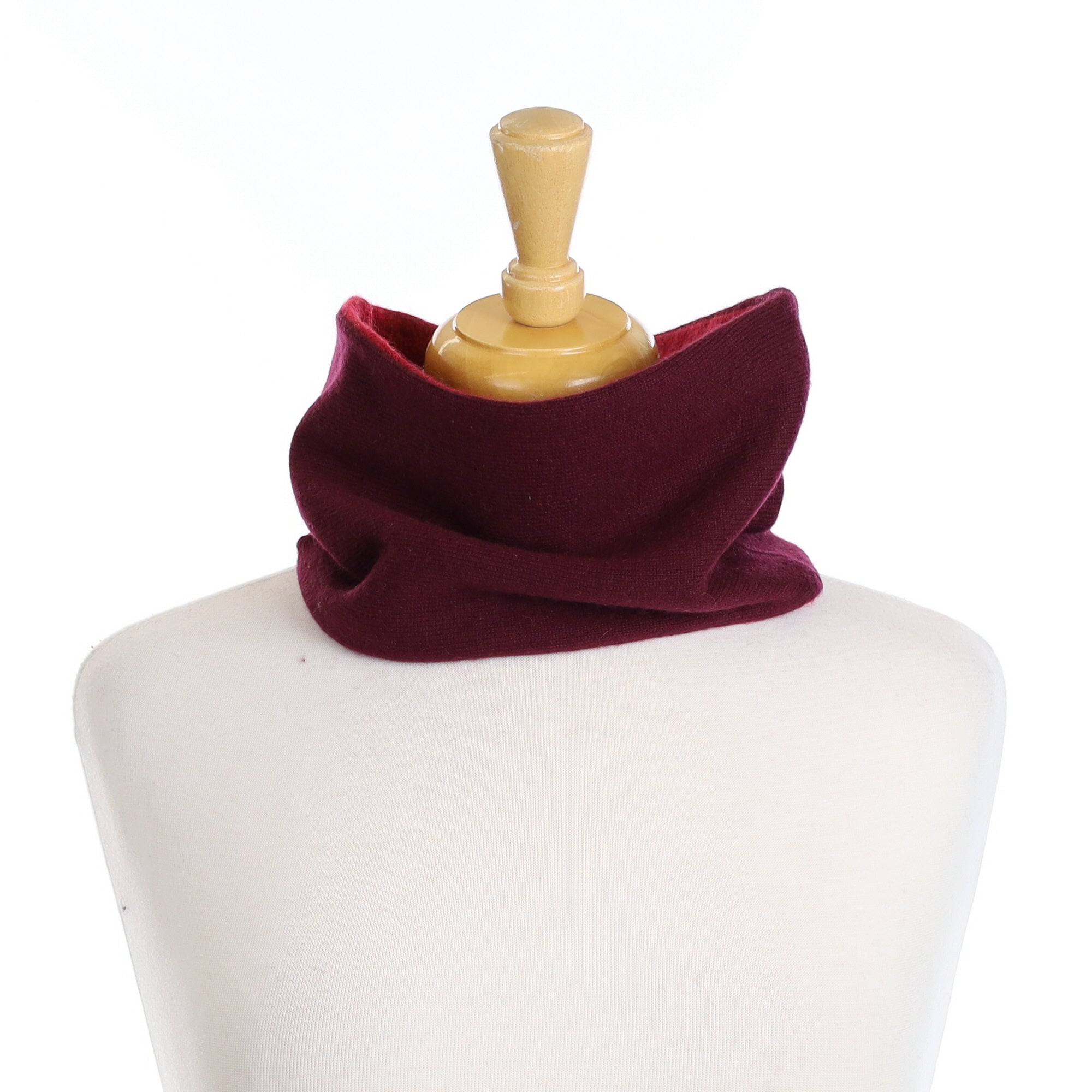 Mulberry and Red Marl Neck Warmer