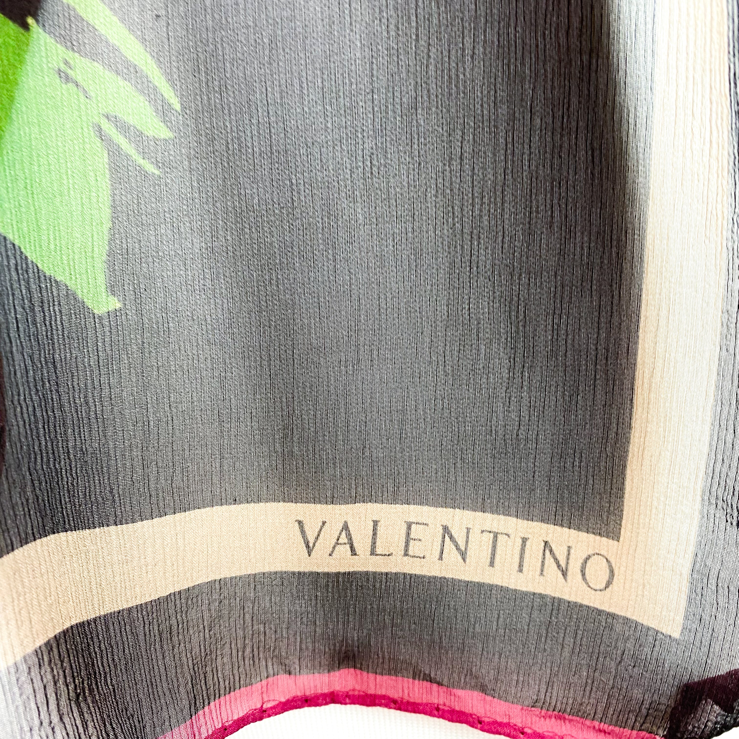 Valentino Floral Designer Silk Scarf