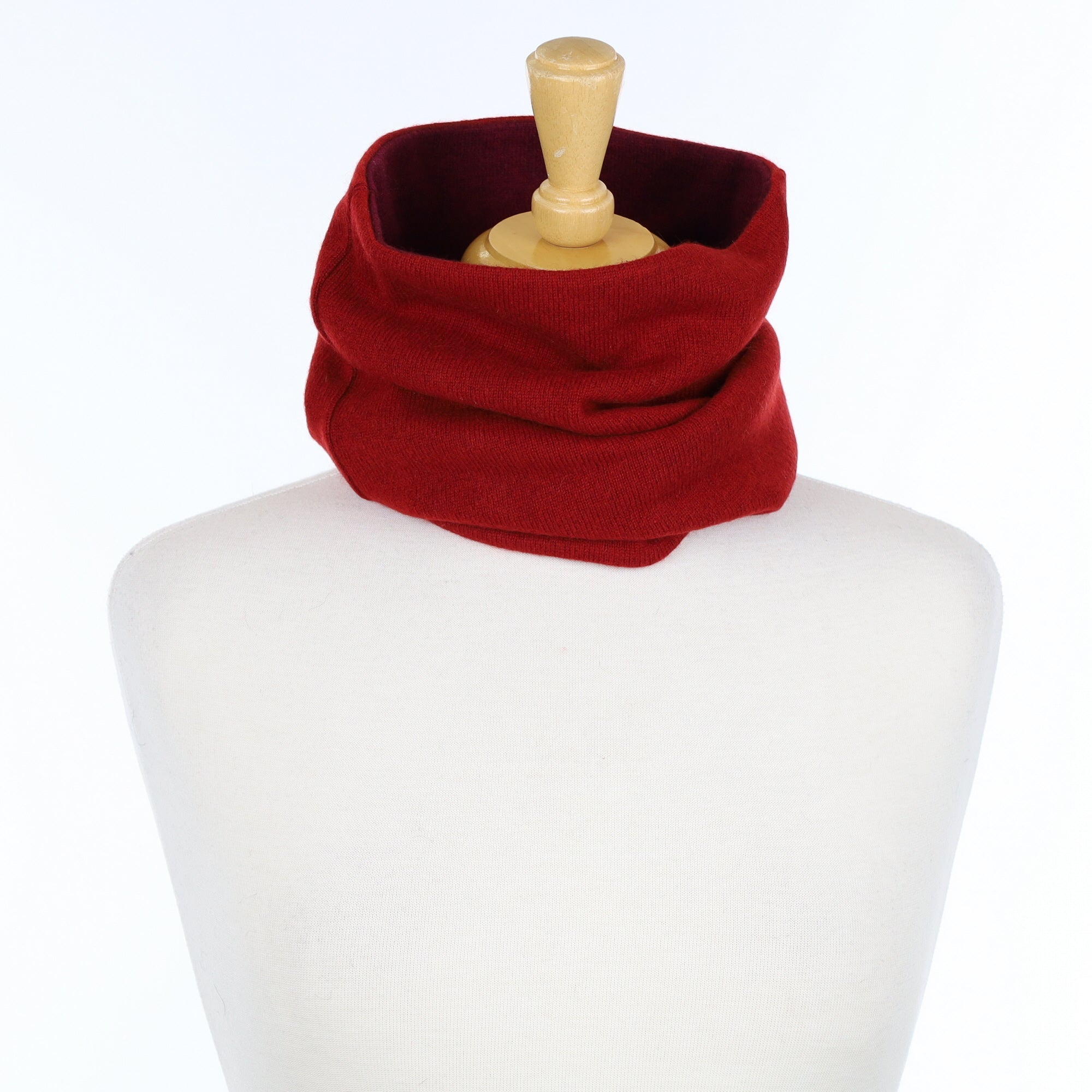 Red and Plum Purple Luxury Double Layered Snood