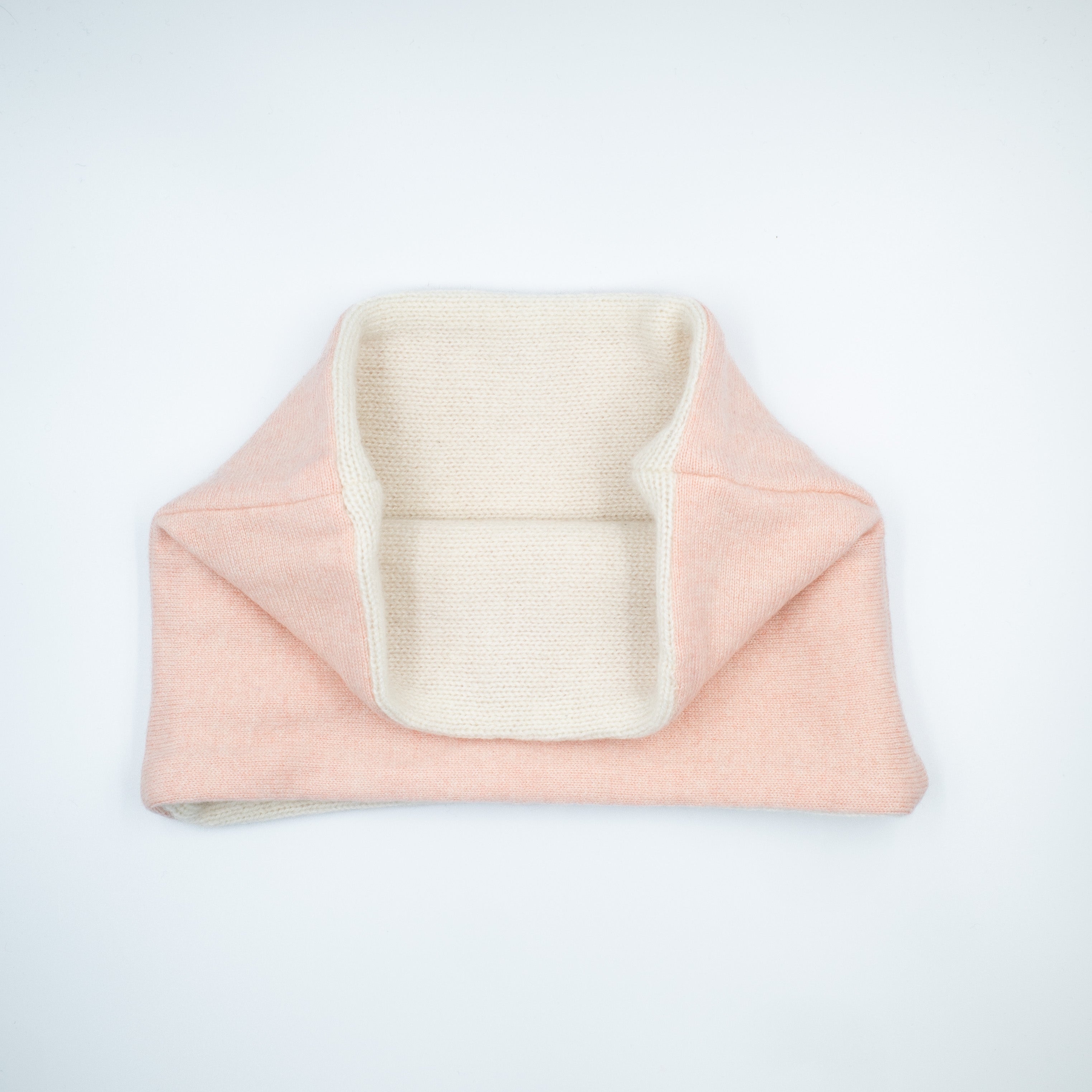 Salmon Pink and Cream Neck Warmer