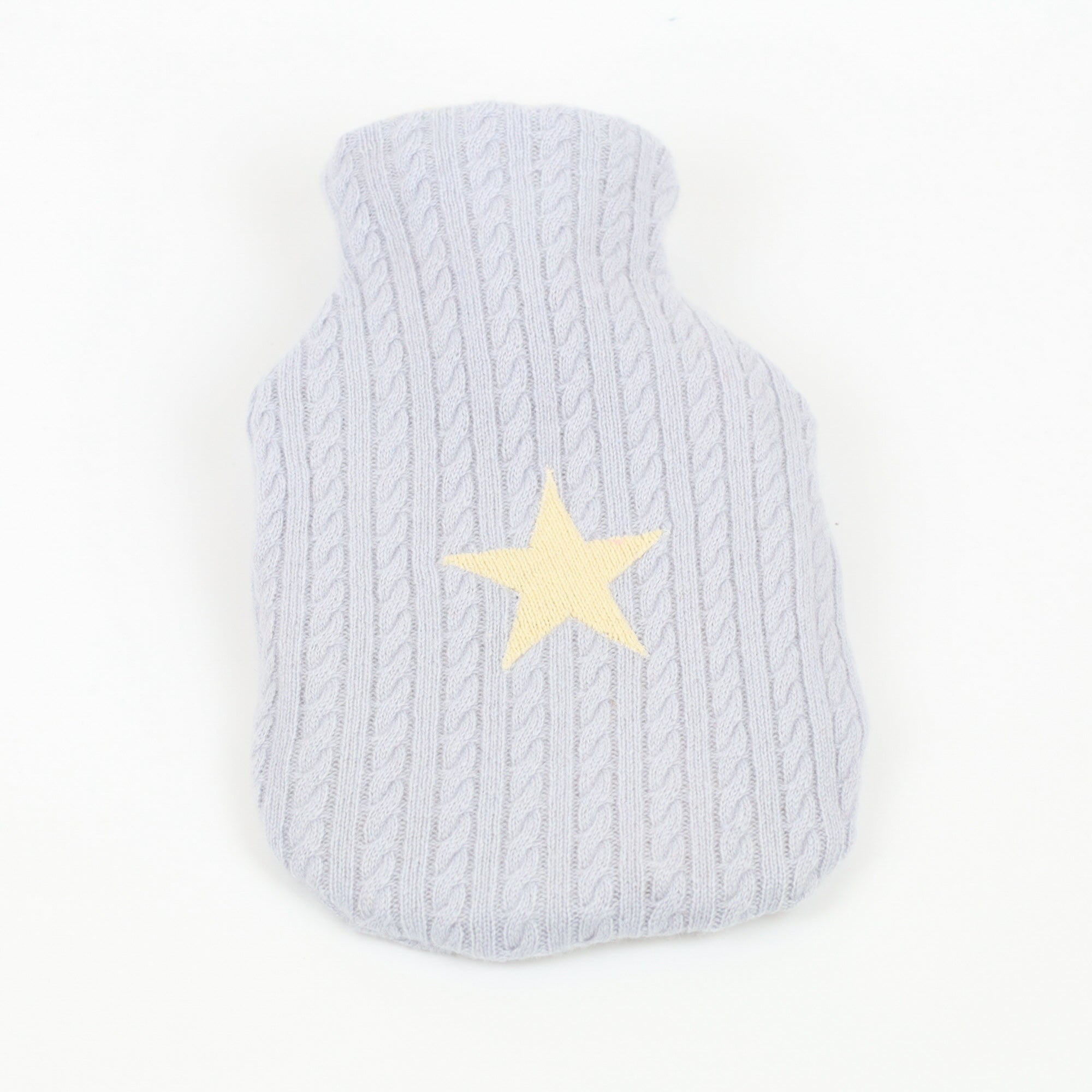 Powder Blue Cable Small Cashmere Hot Water Bottle