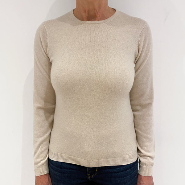 Beige crew store neck sweater women's