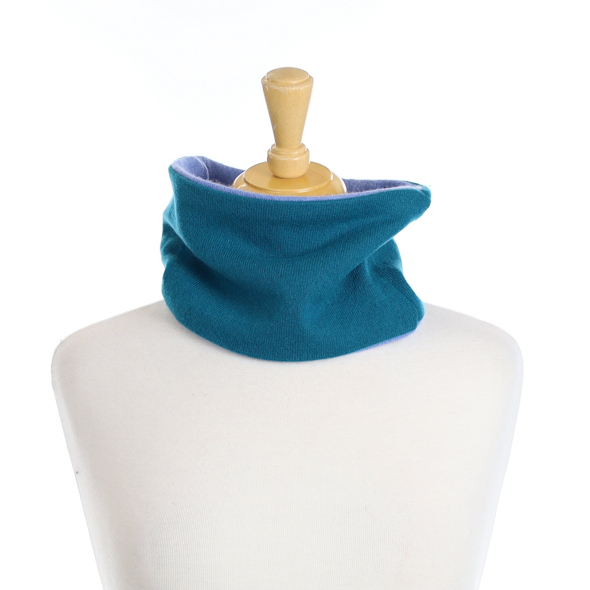 Teal Green and Lavender Neck Warmer