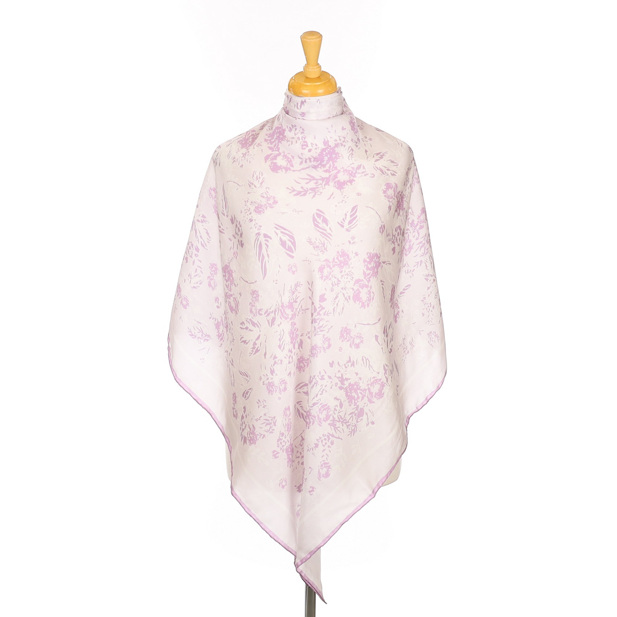 Brand New Beckford Lilac Floral Silk Scarf