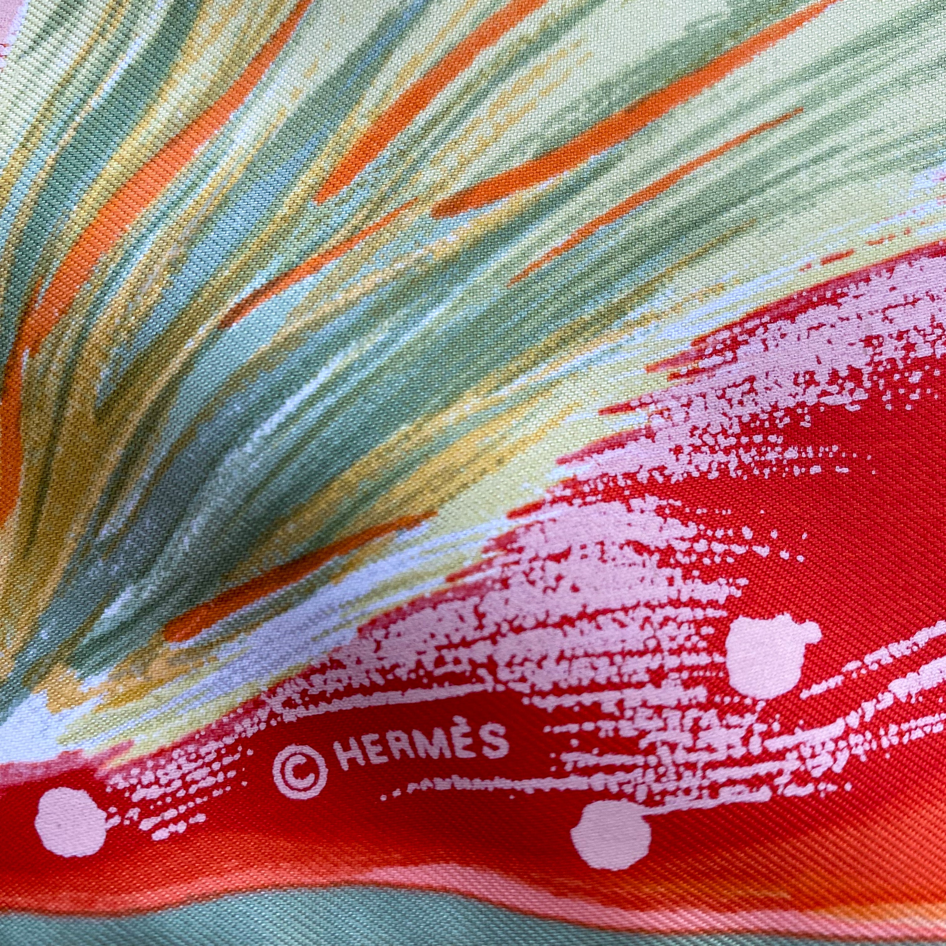 Brand New Hermès Boxed Feux Du Ciel Silk Scarf