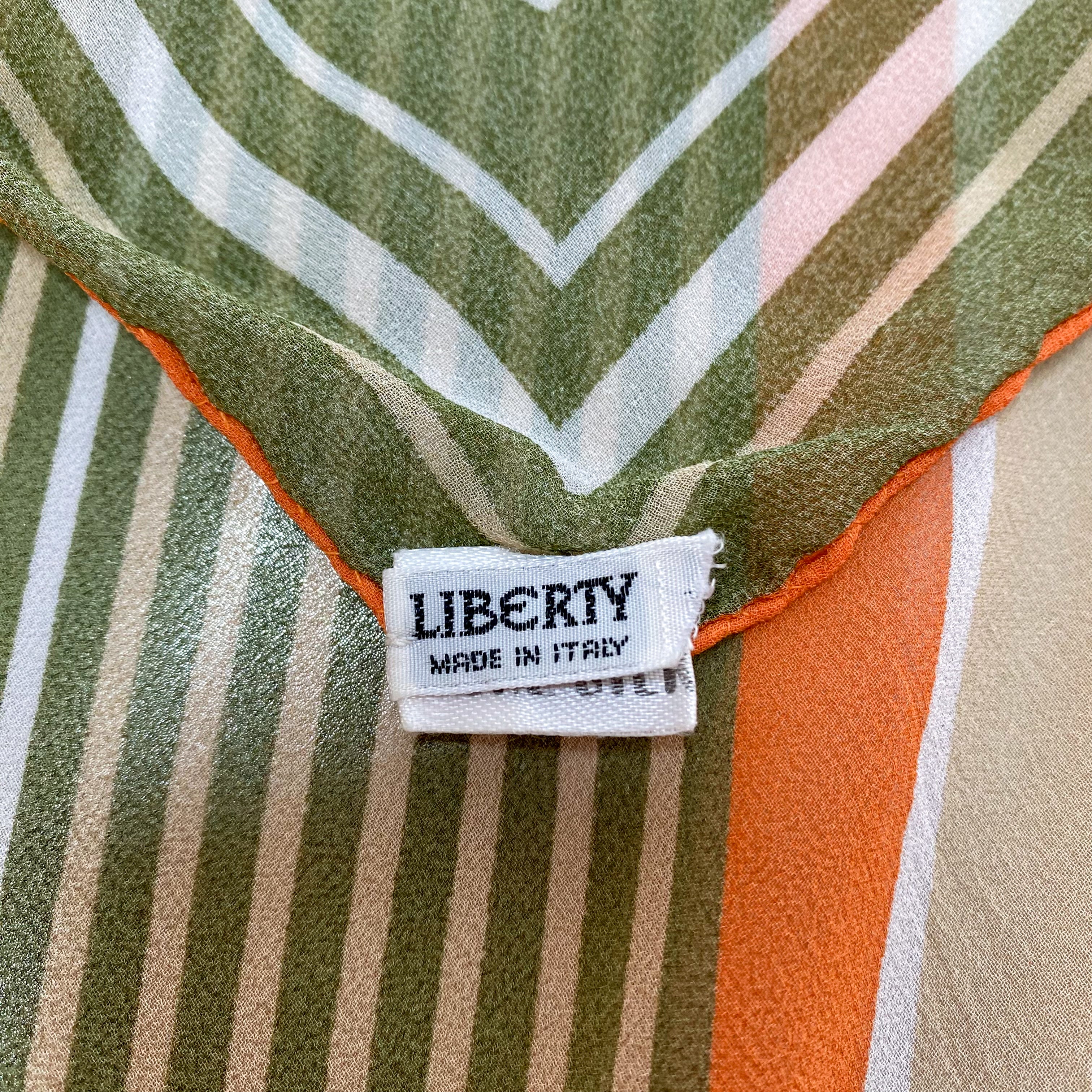 Vintage Striped Liberty Silk Scarf