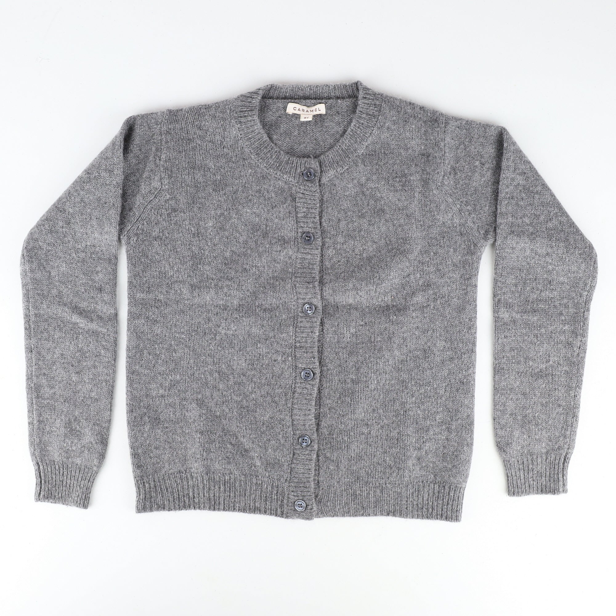 Children’s Slate Grey Crew Neck Cardigan Age 8