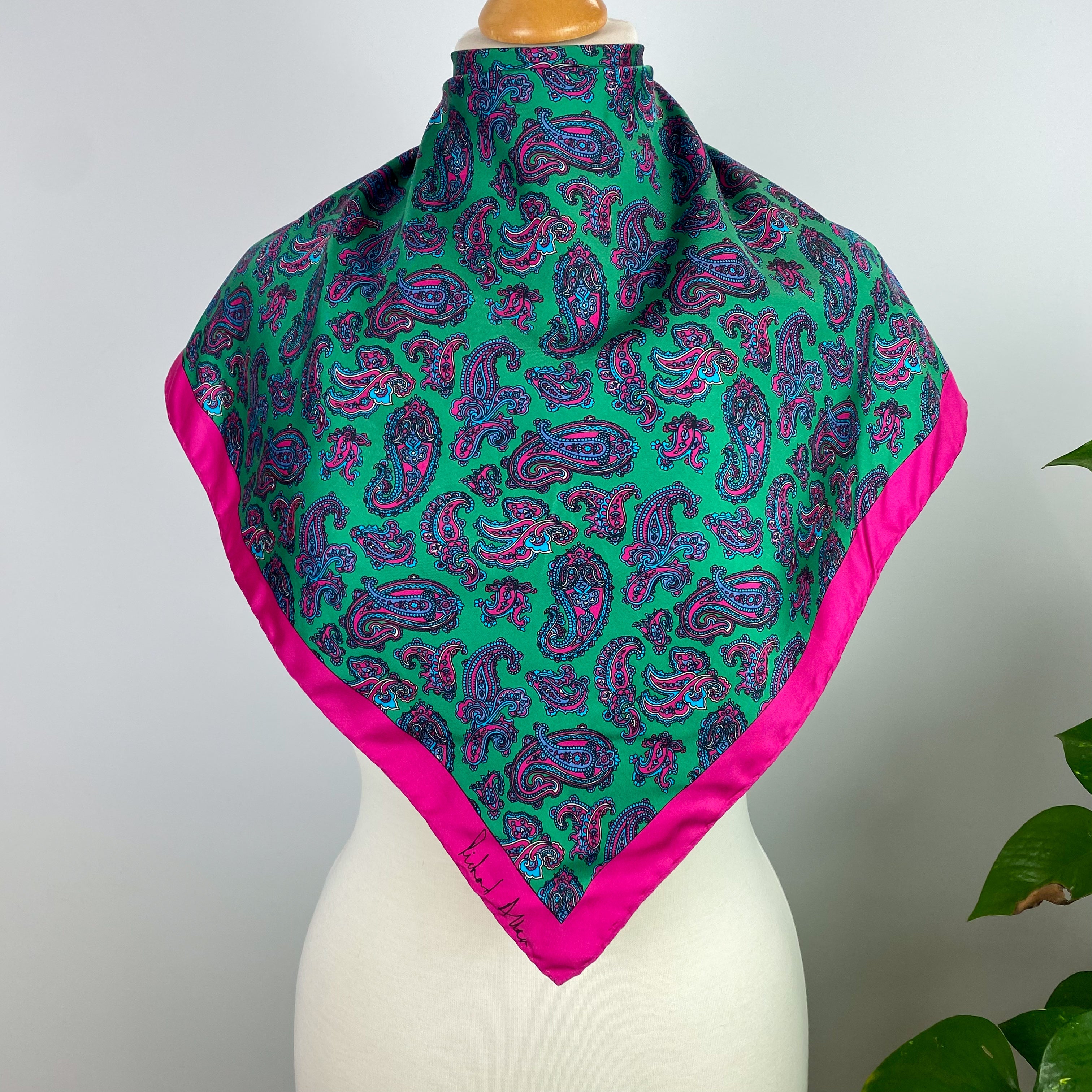 1970’s Richard Allan Paisley Silk Scarf