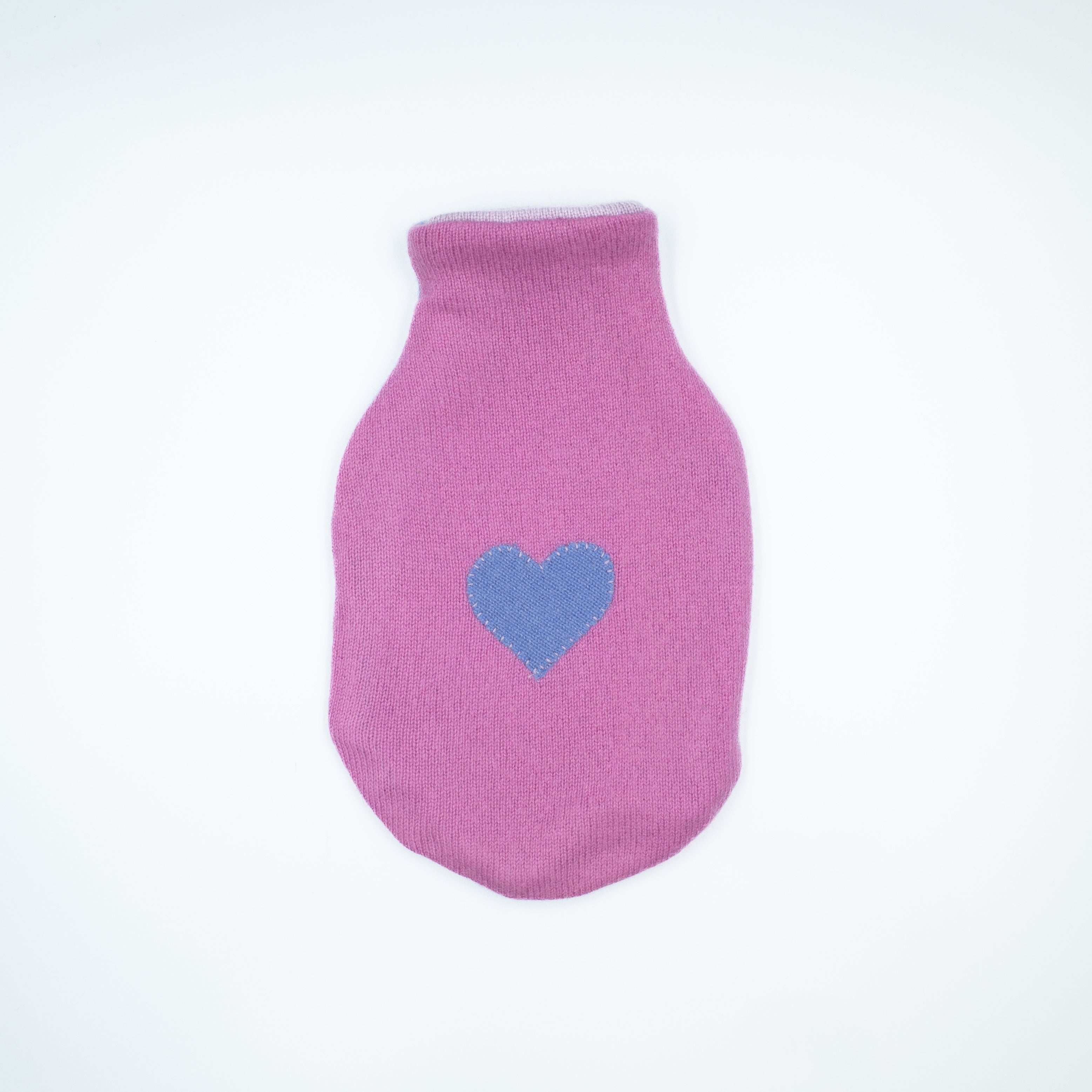 Pink and Bluebell Purple Cashmere Small Hot Water Bottle