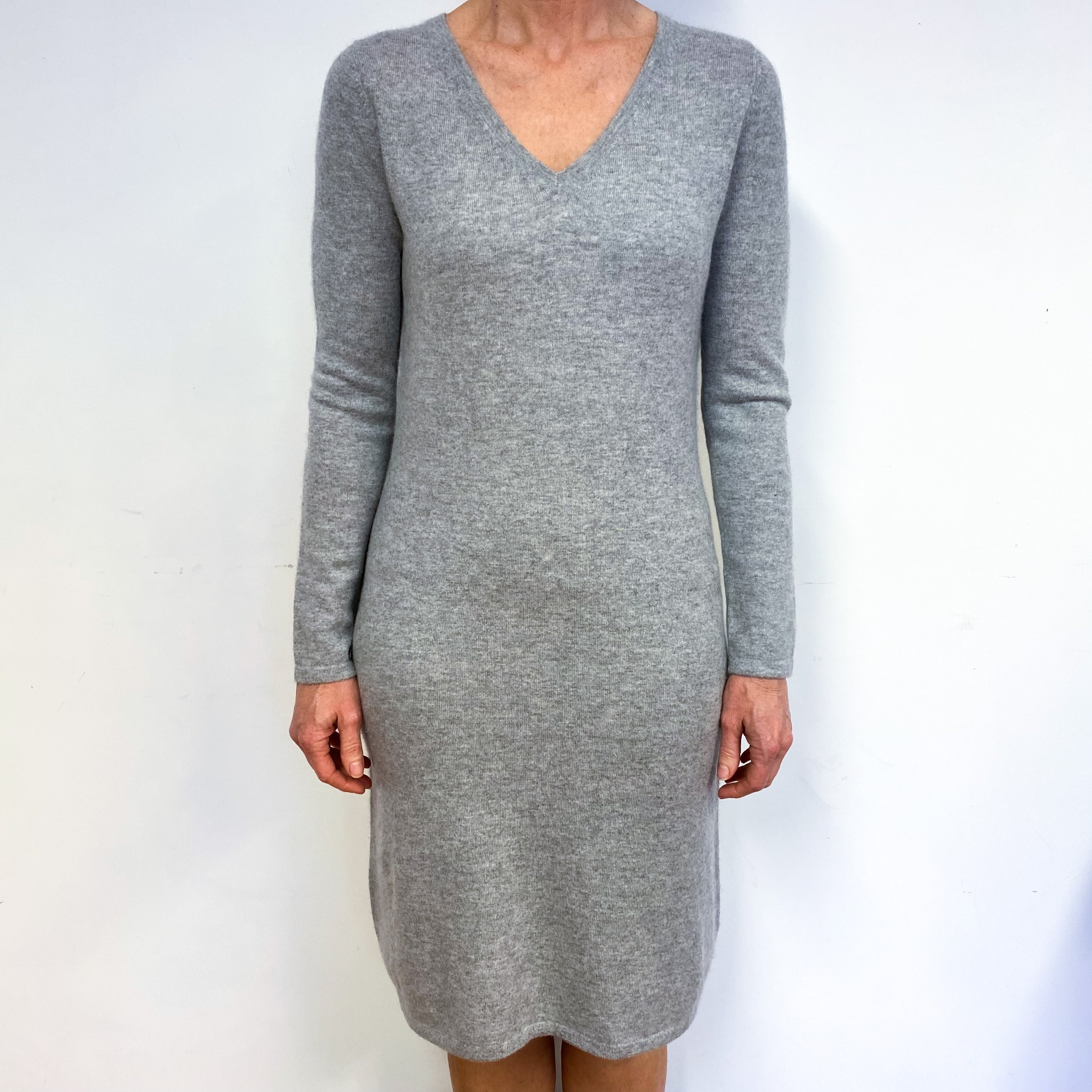 Smoke Grey Cashmere Dress Medium