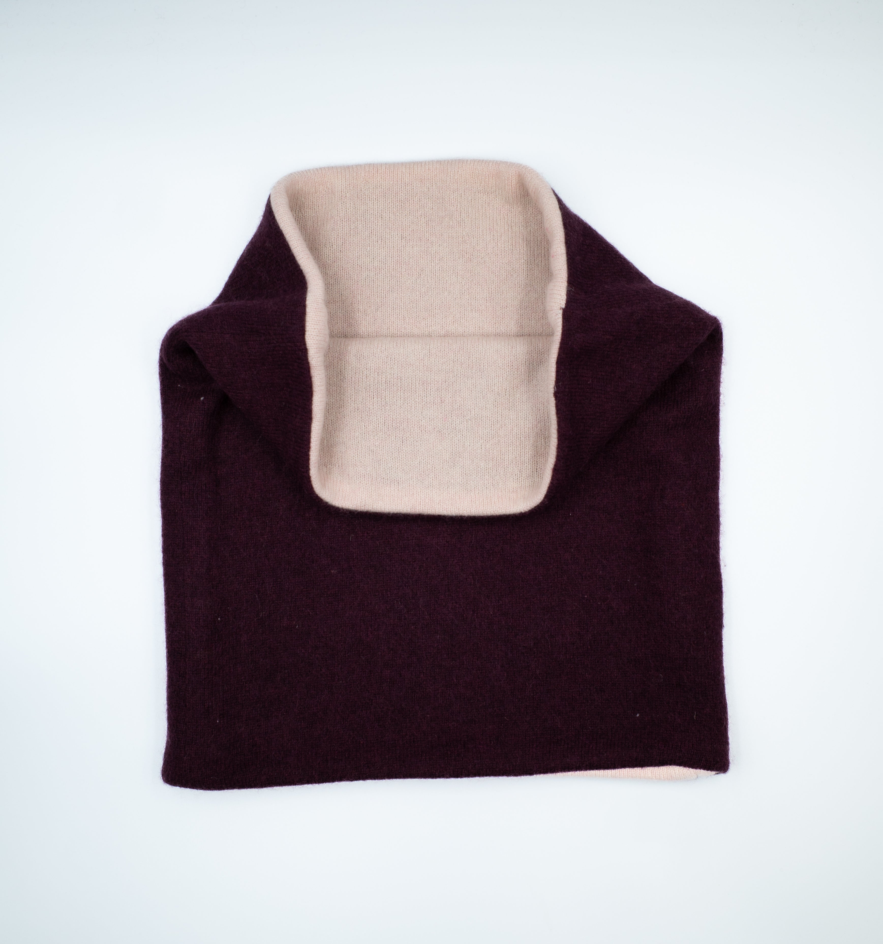 Mulberry Purple and Baby Pink Double Layered Snood