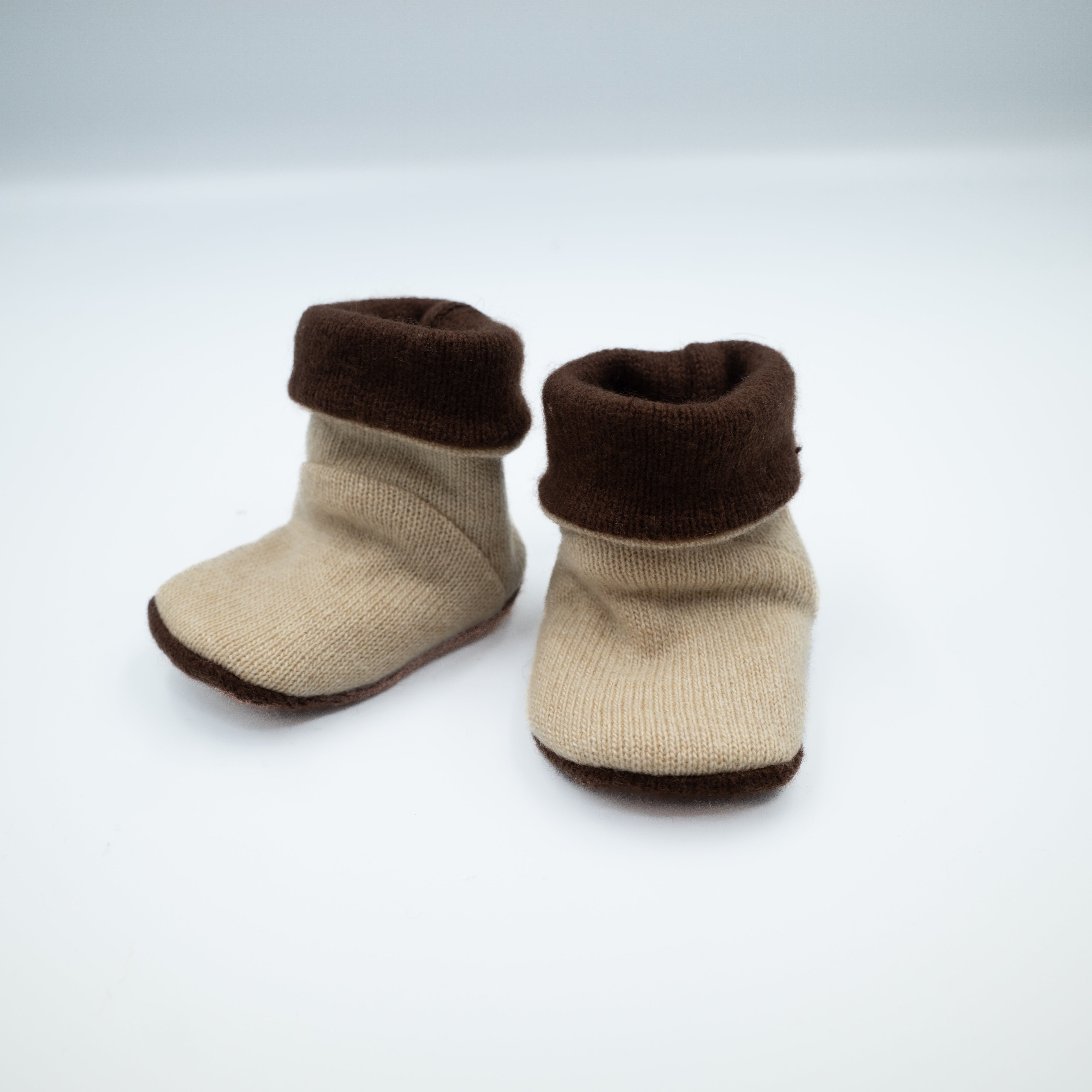 Cashmere Baby Boots in Brown