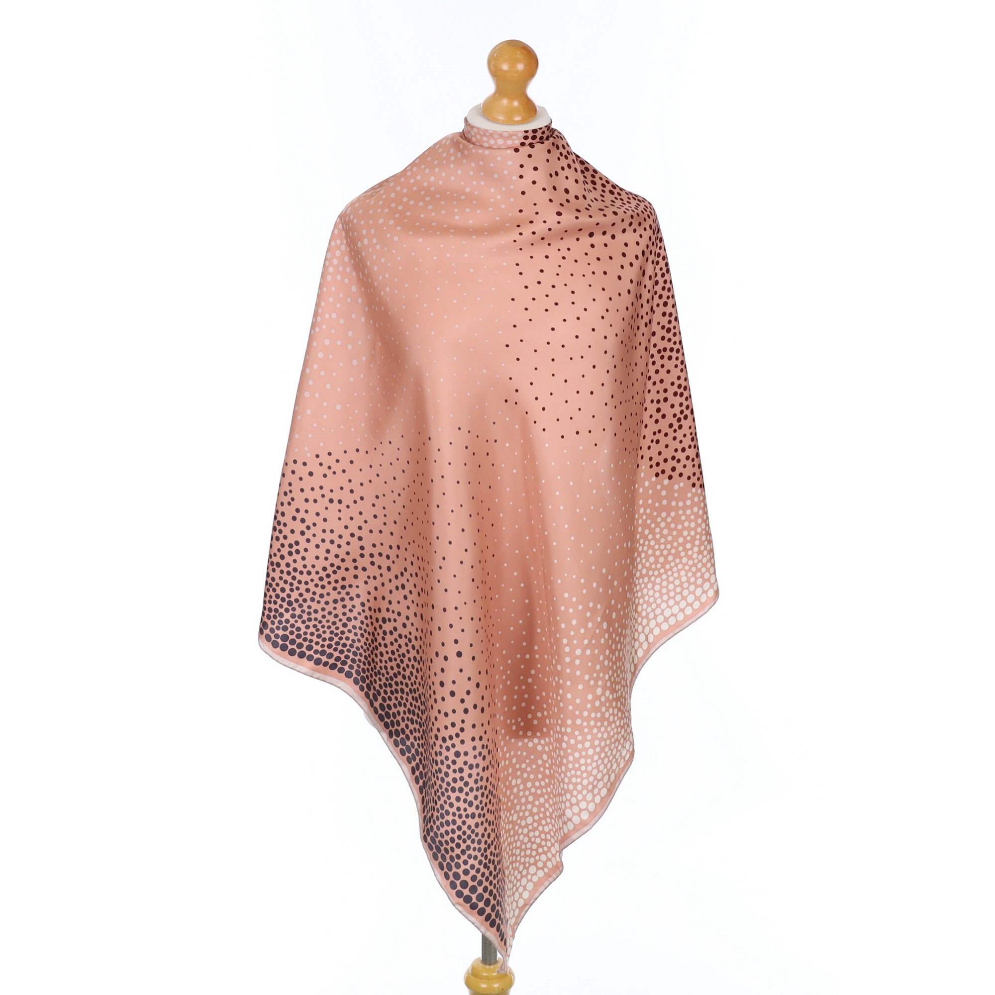 Valentino Designer Pink Spotted Silk Scarf