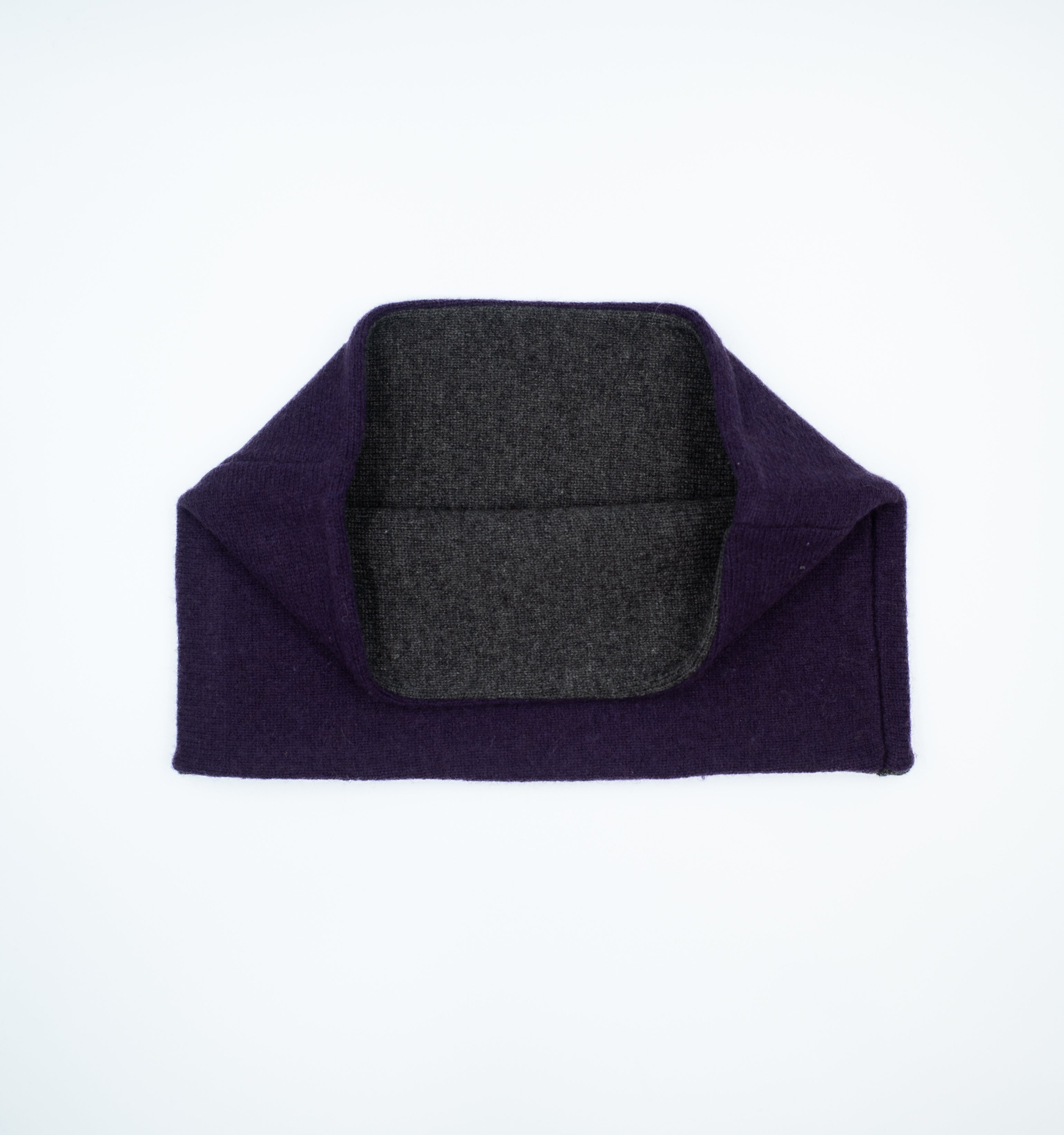 Grape Purple and Slate Grey Neck Warmer