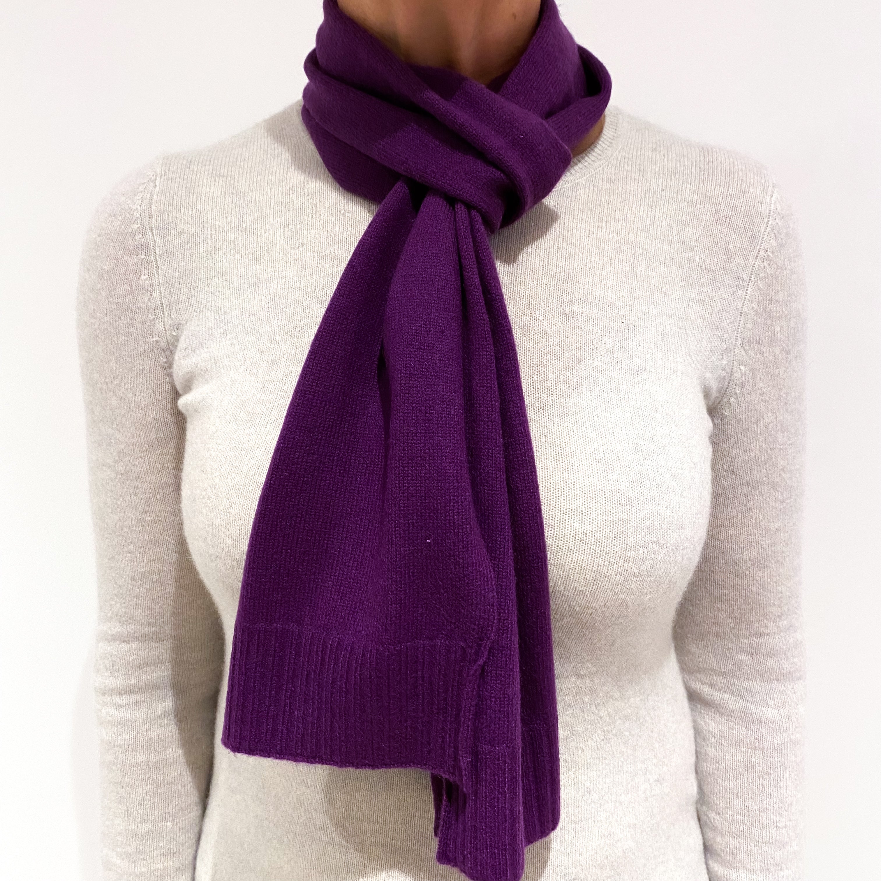 Viola Purple Cashmere Scarf