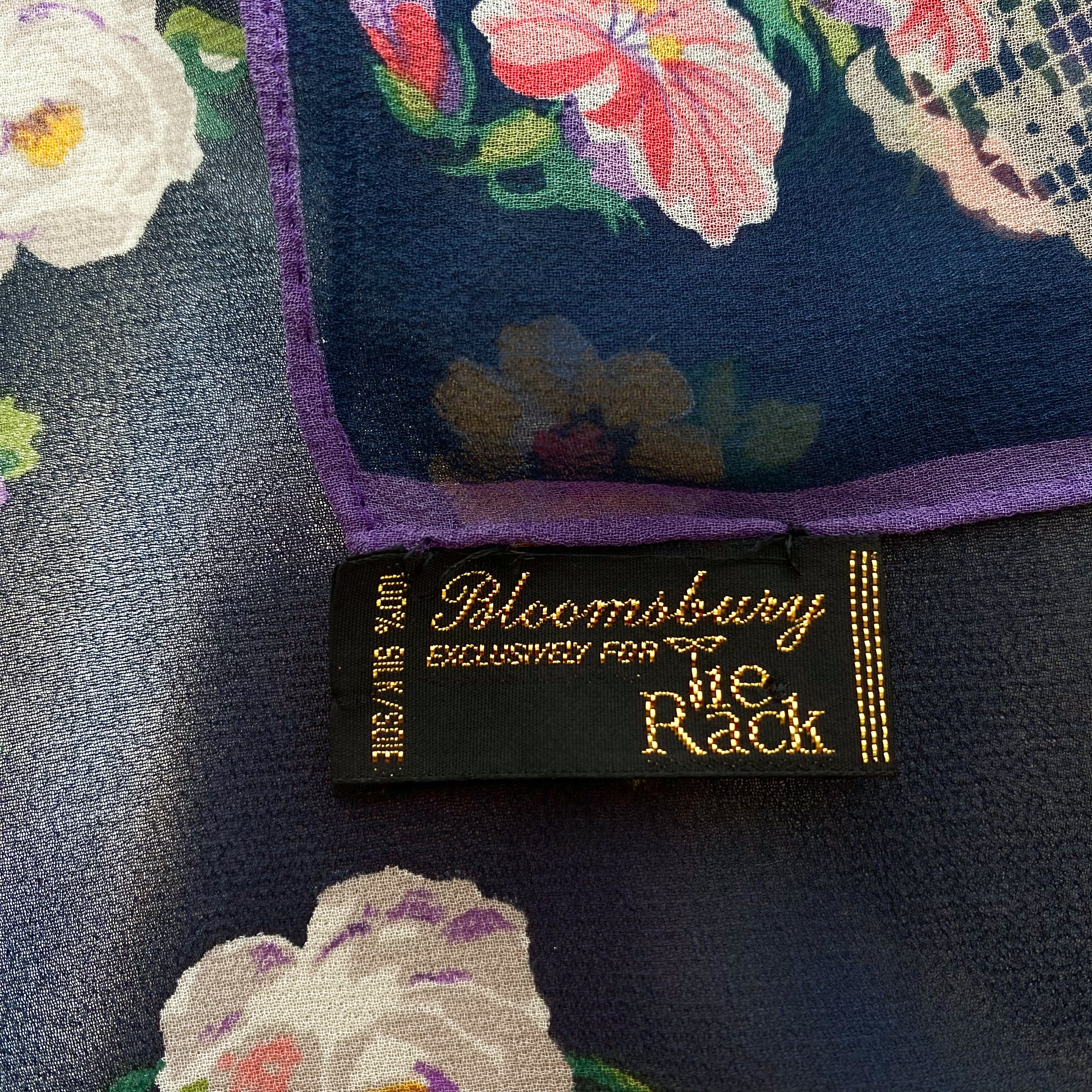 Bloomsberry Floral Vintage Silk Scarf