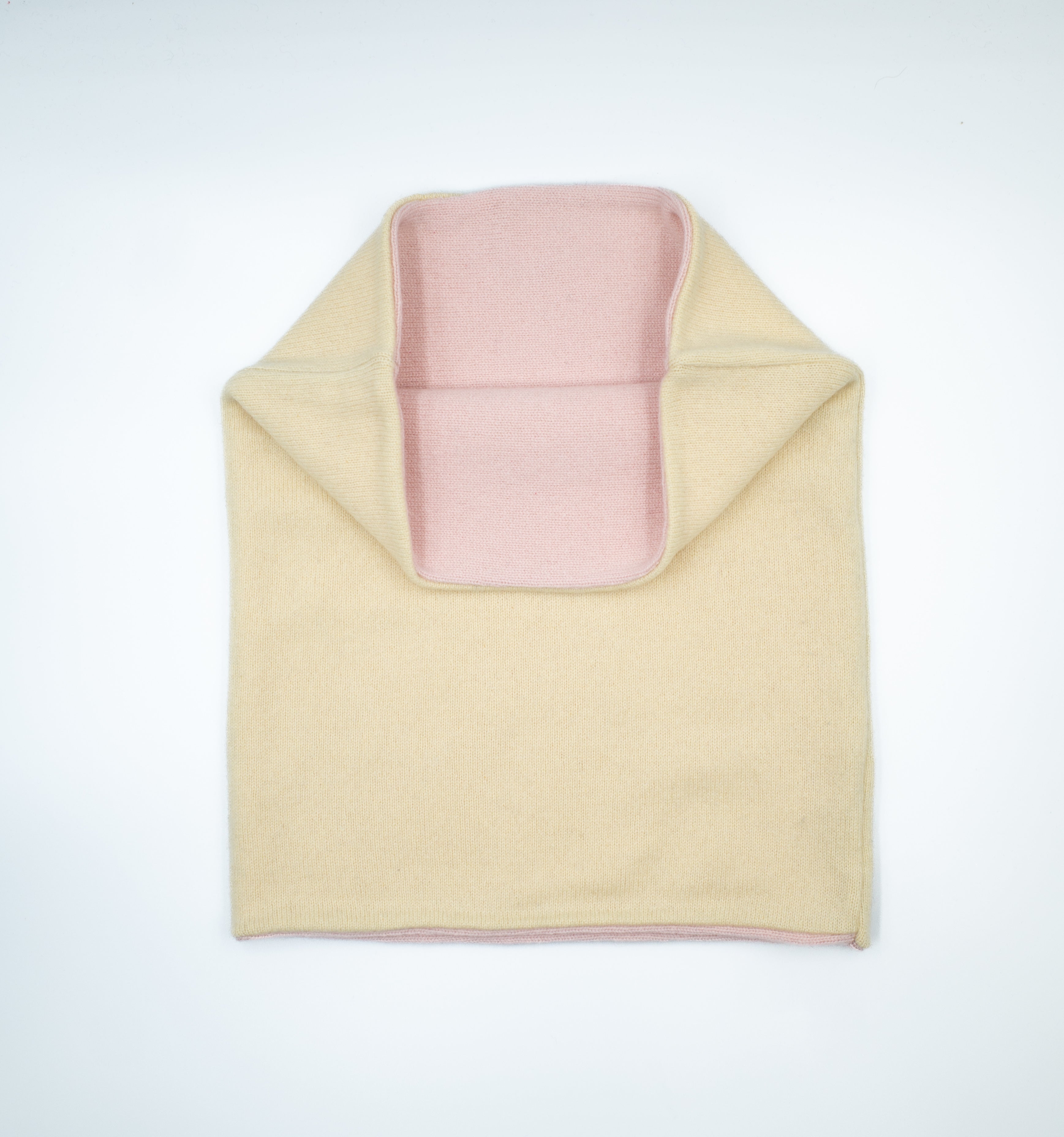 Pale Custard and Salmon Luxury Double Layered Snood